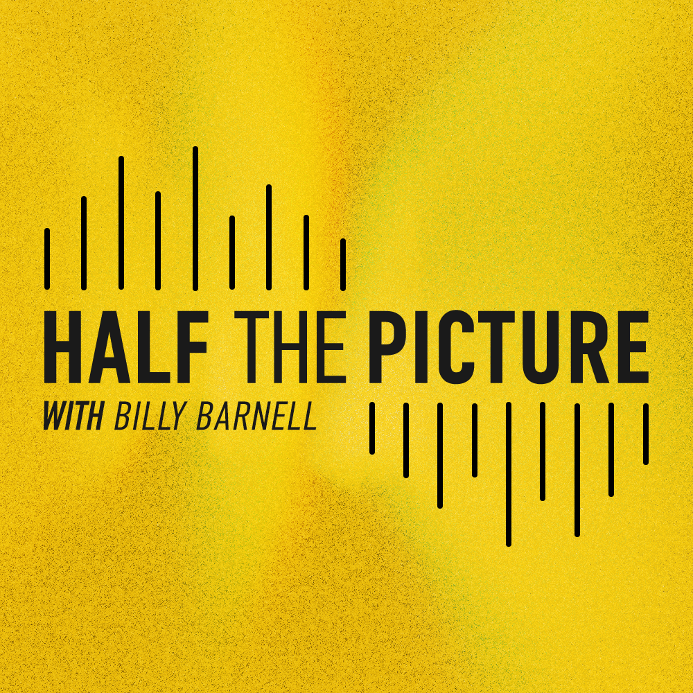 Podcast art for film podcast "Half the Picture" (Adobe Photoshop, Fall 2025)