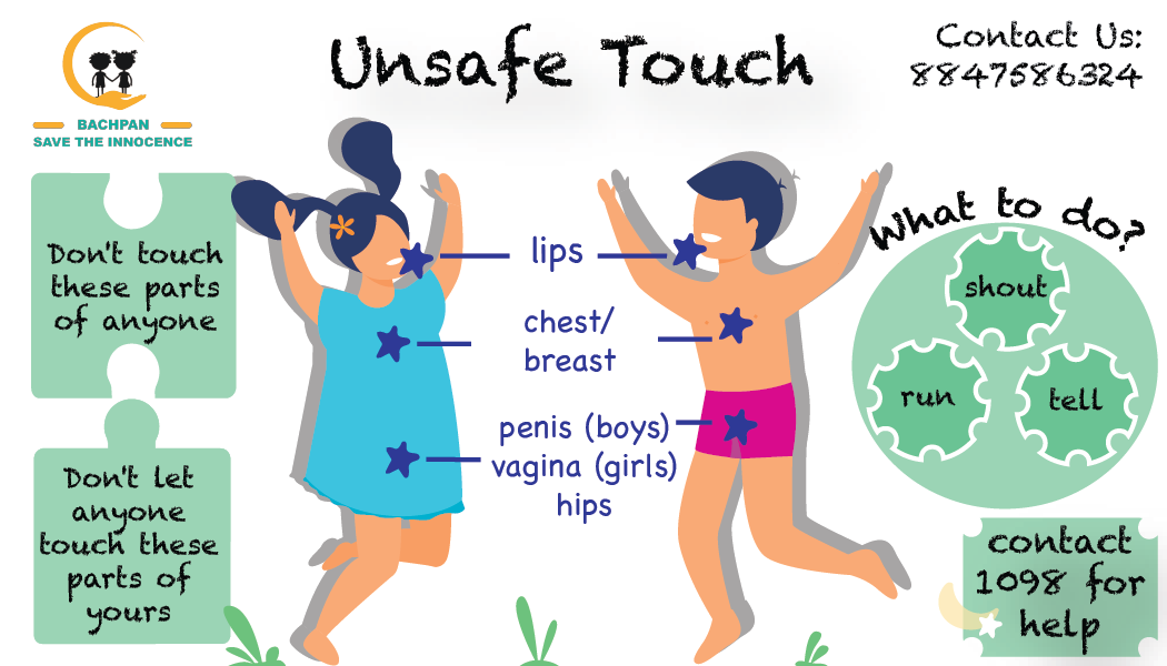 Bachpan Save the Innocence Safe and Unsafe Touch Sticker