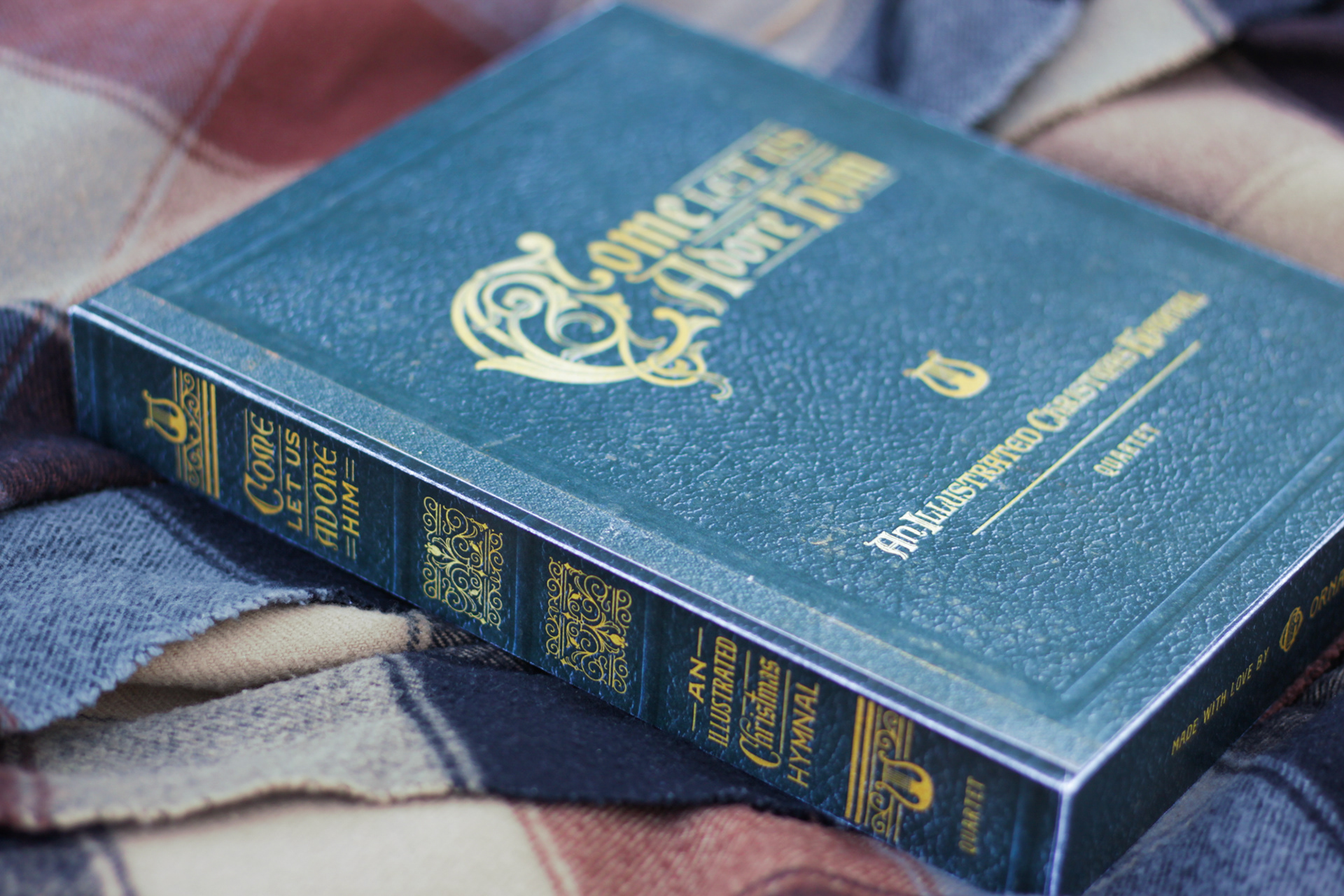 the spine design of the slipcase, designed to look at home in any collection of old books!