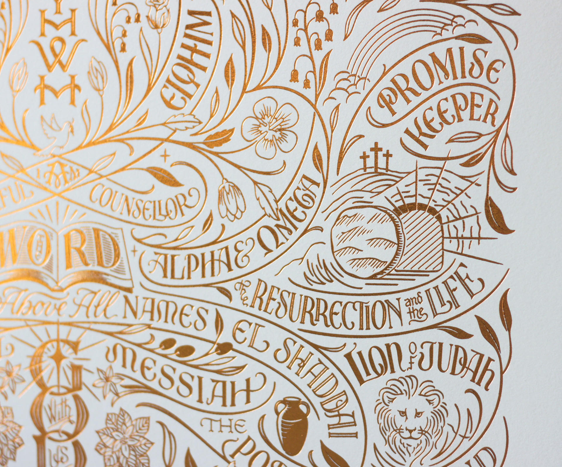 "The Resurrection and the Life" - from the Gold Foil on Black edition