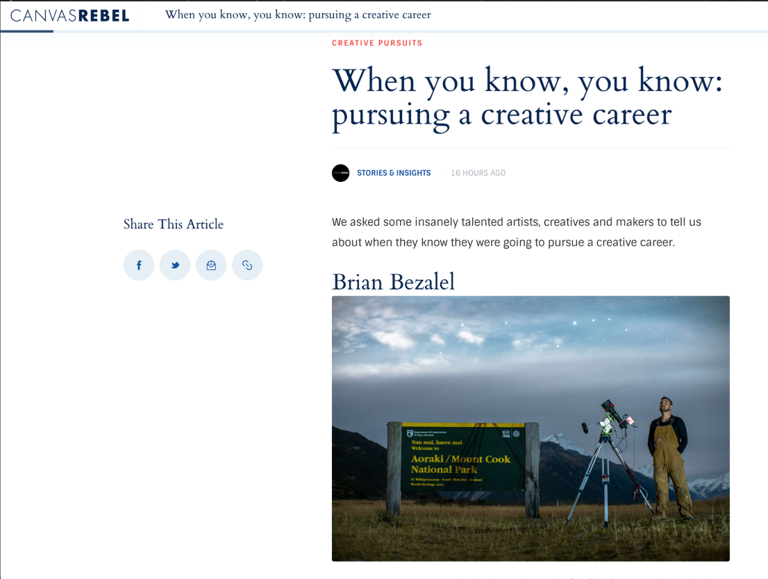 "When you know, you know: pursuing a creative career" Published May 25, 2023
