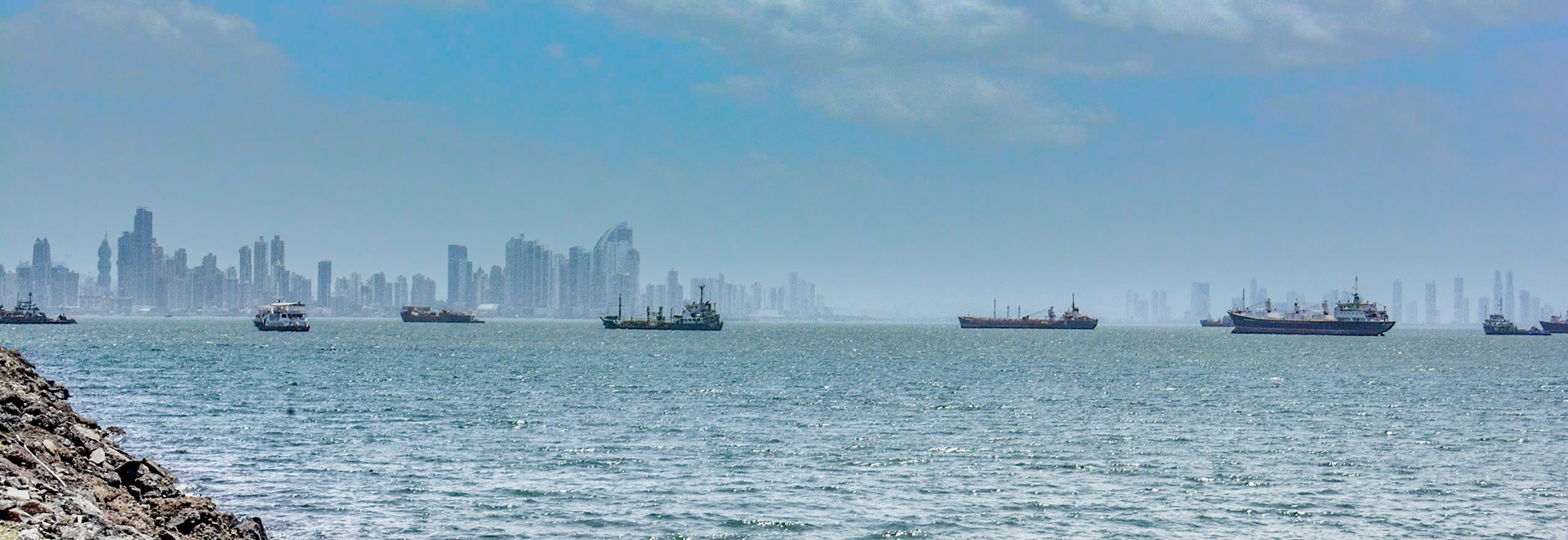 Entrance harbour Panama-City