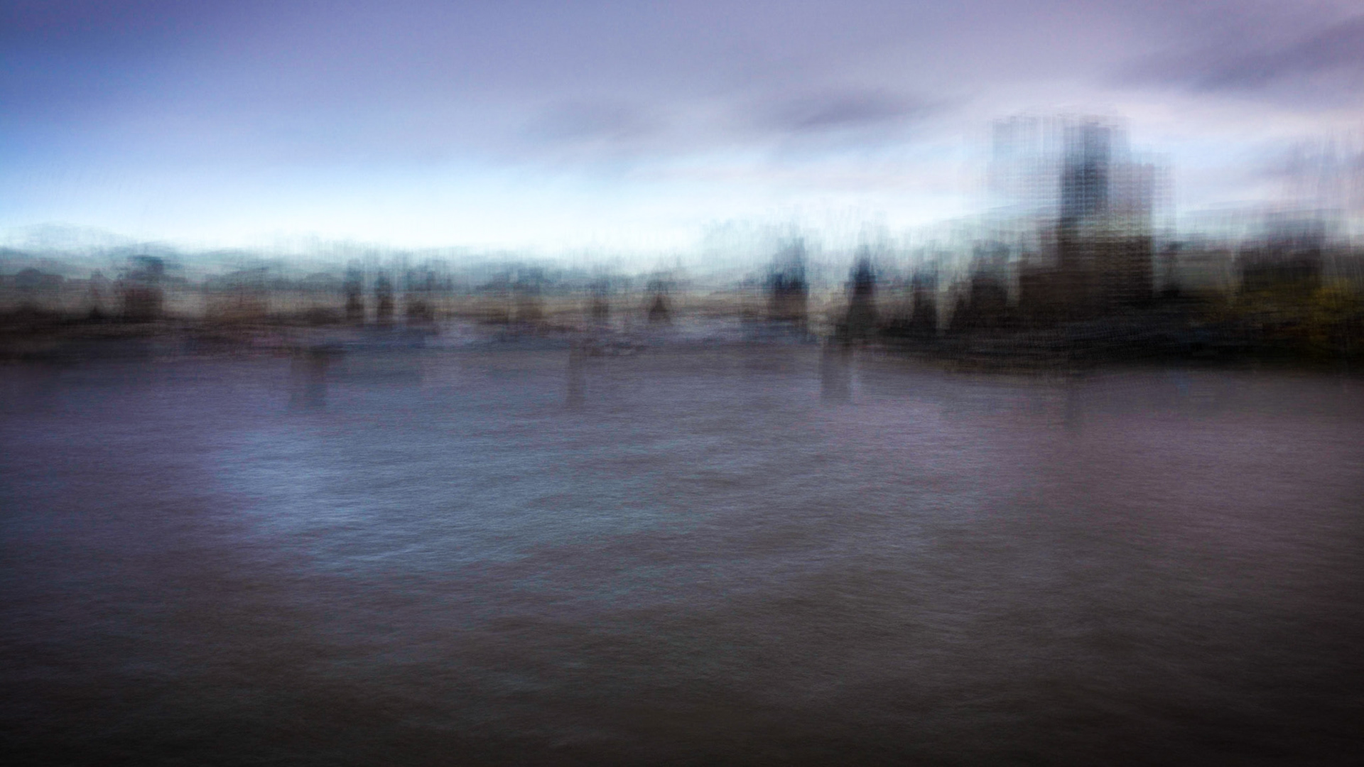 View from the Golden Jubilee footbridge towards Waterloo Bridge and beyond