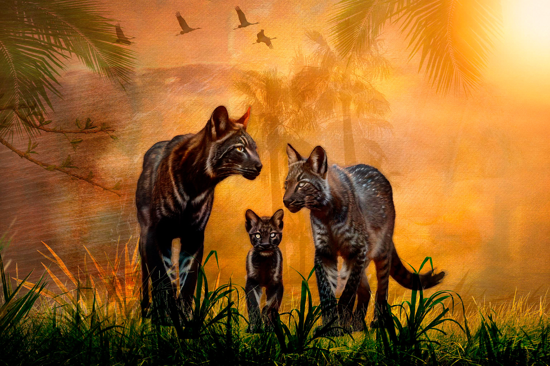 The black lynx family ...