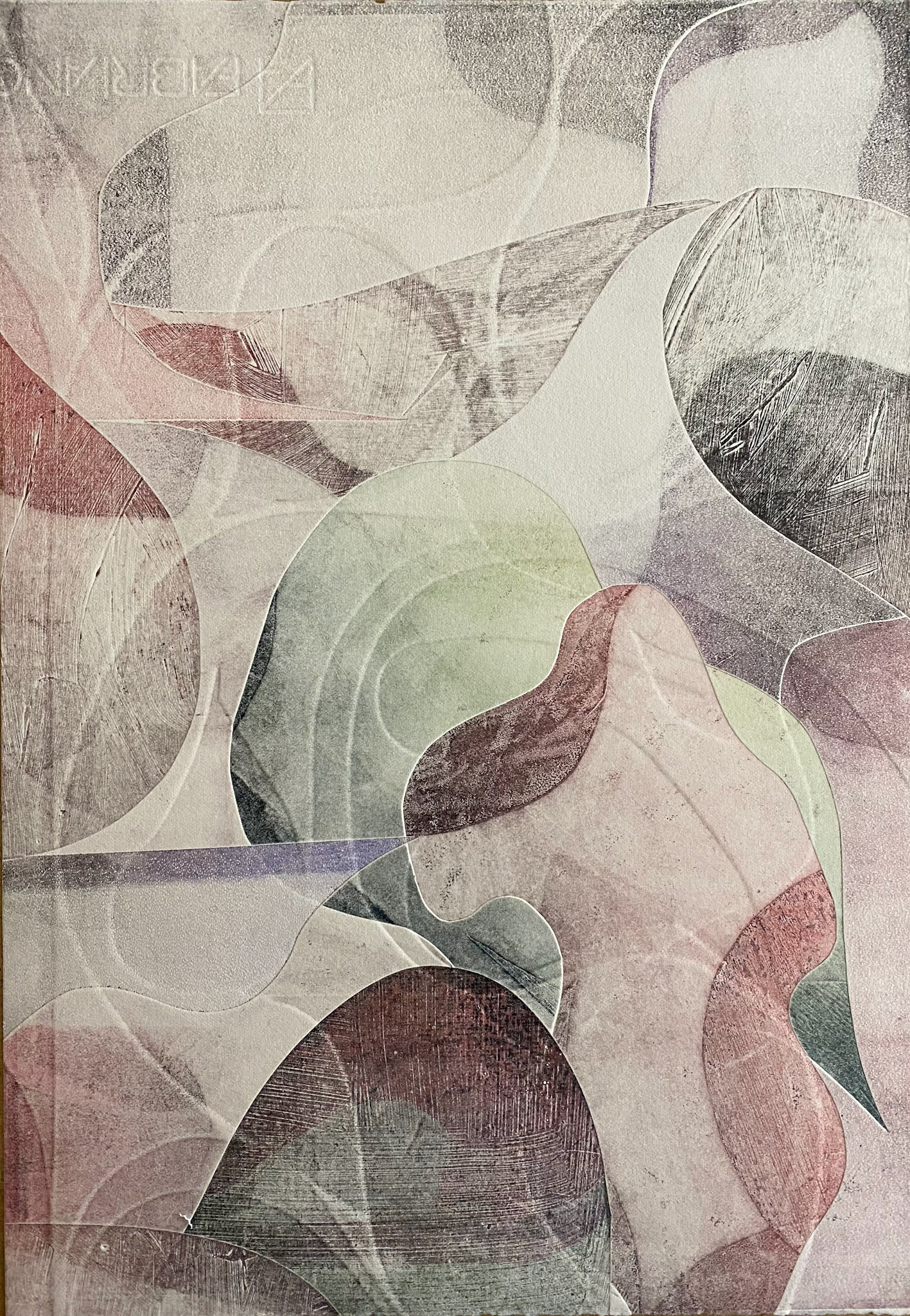 untitled embossed monoprint