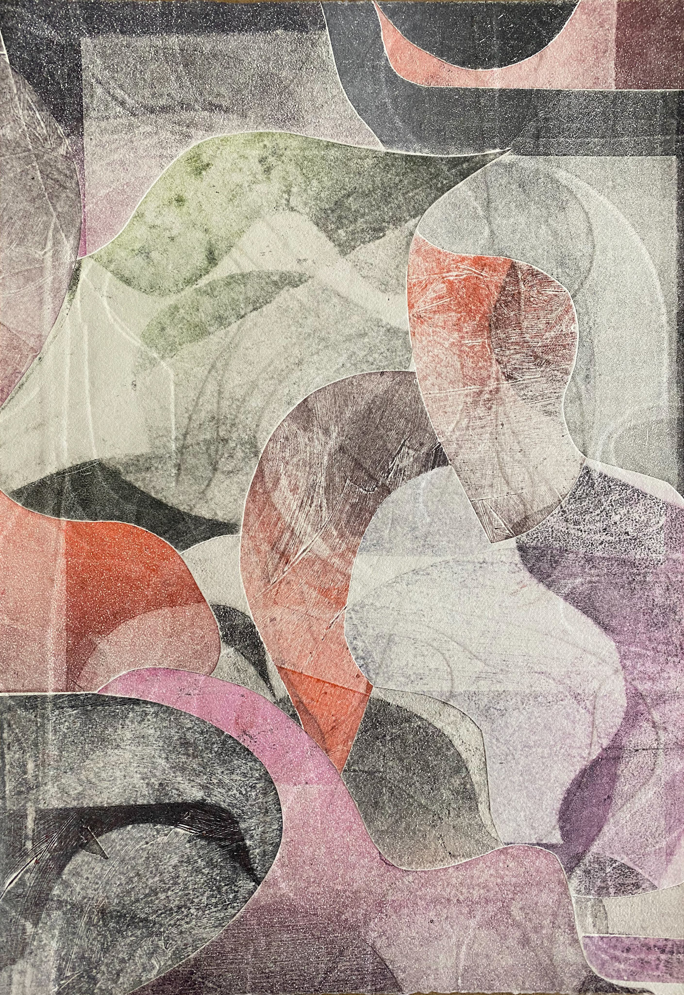 untitled embossed monoprint
