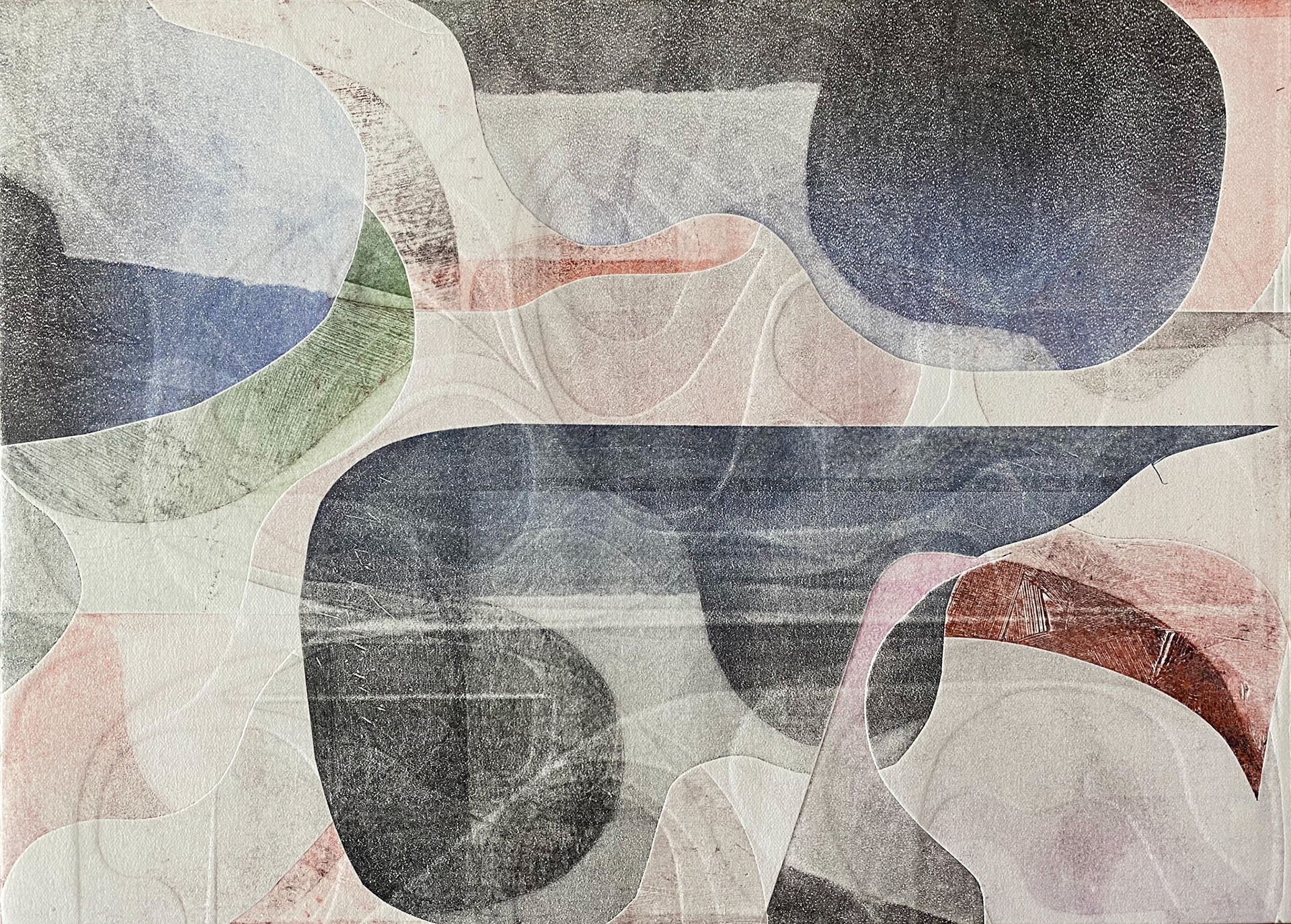 untitled embossed monoprint
