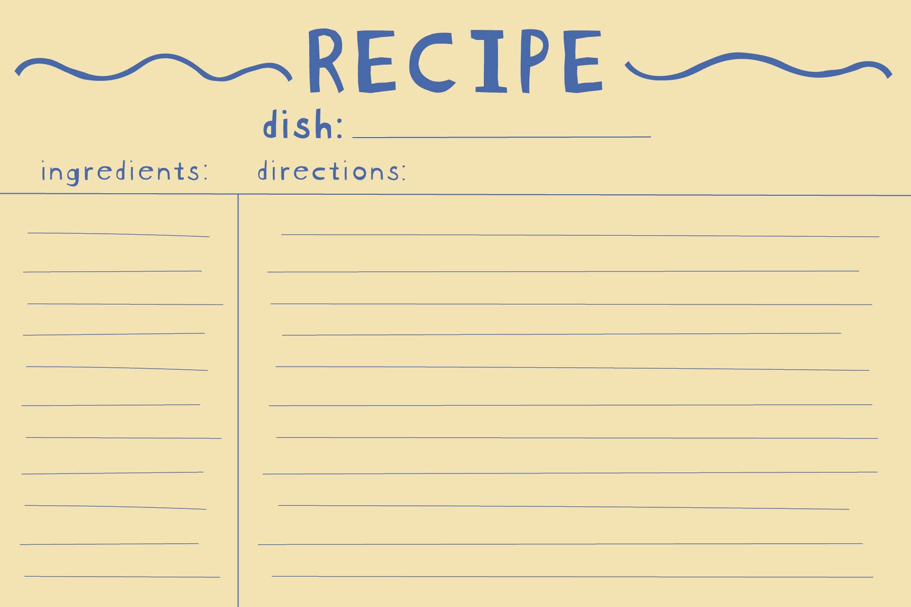 Fishes Back [Recipe Cards]