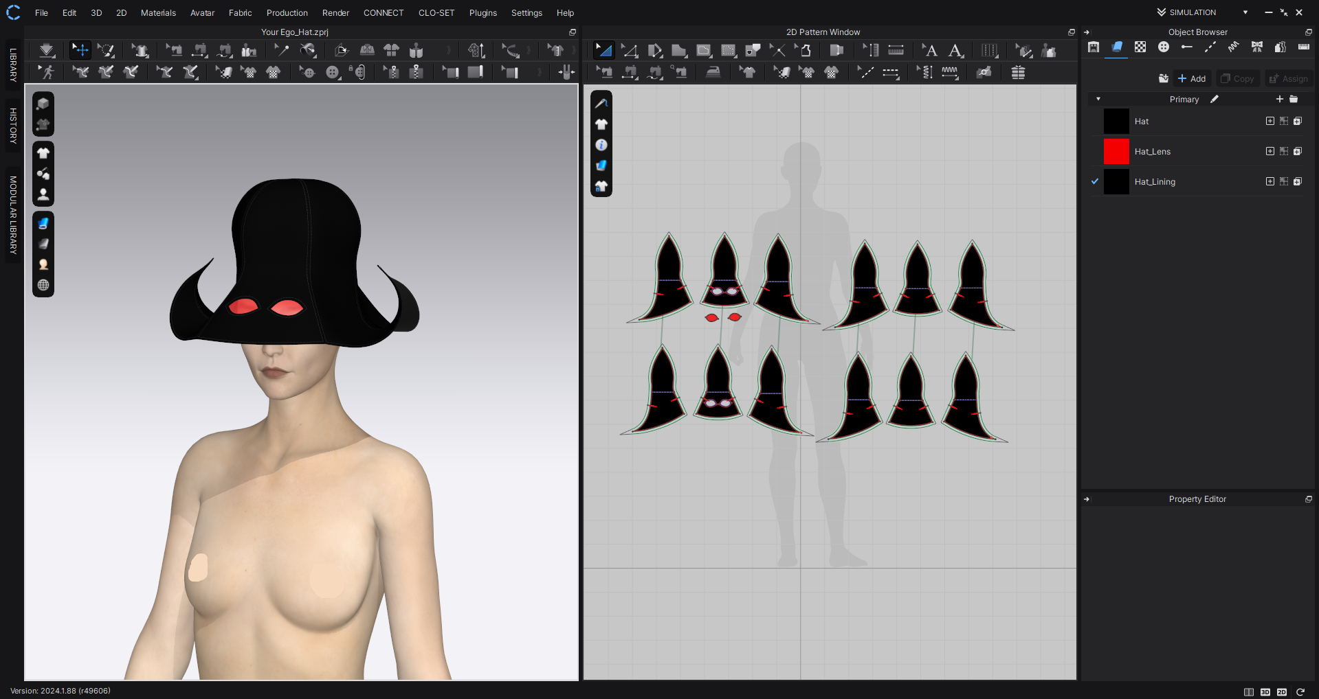 Hat Development in Clo3D