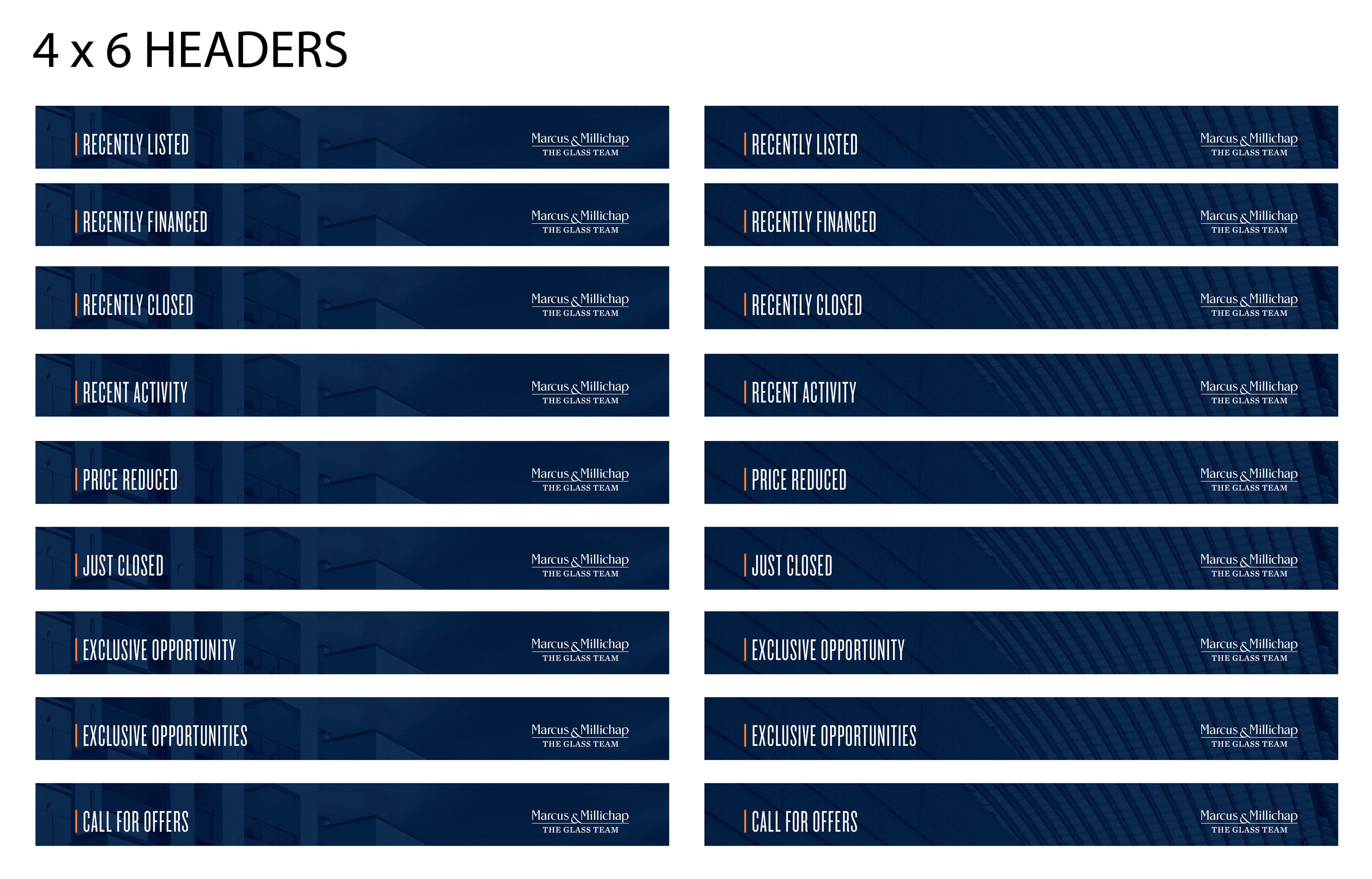4 x 6 Headers