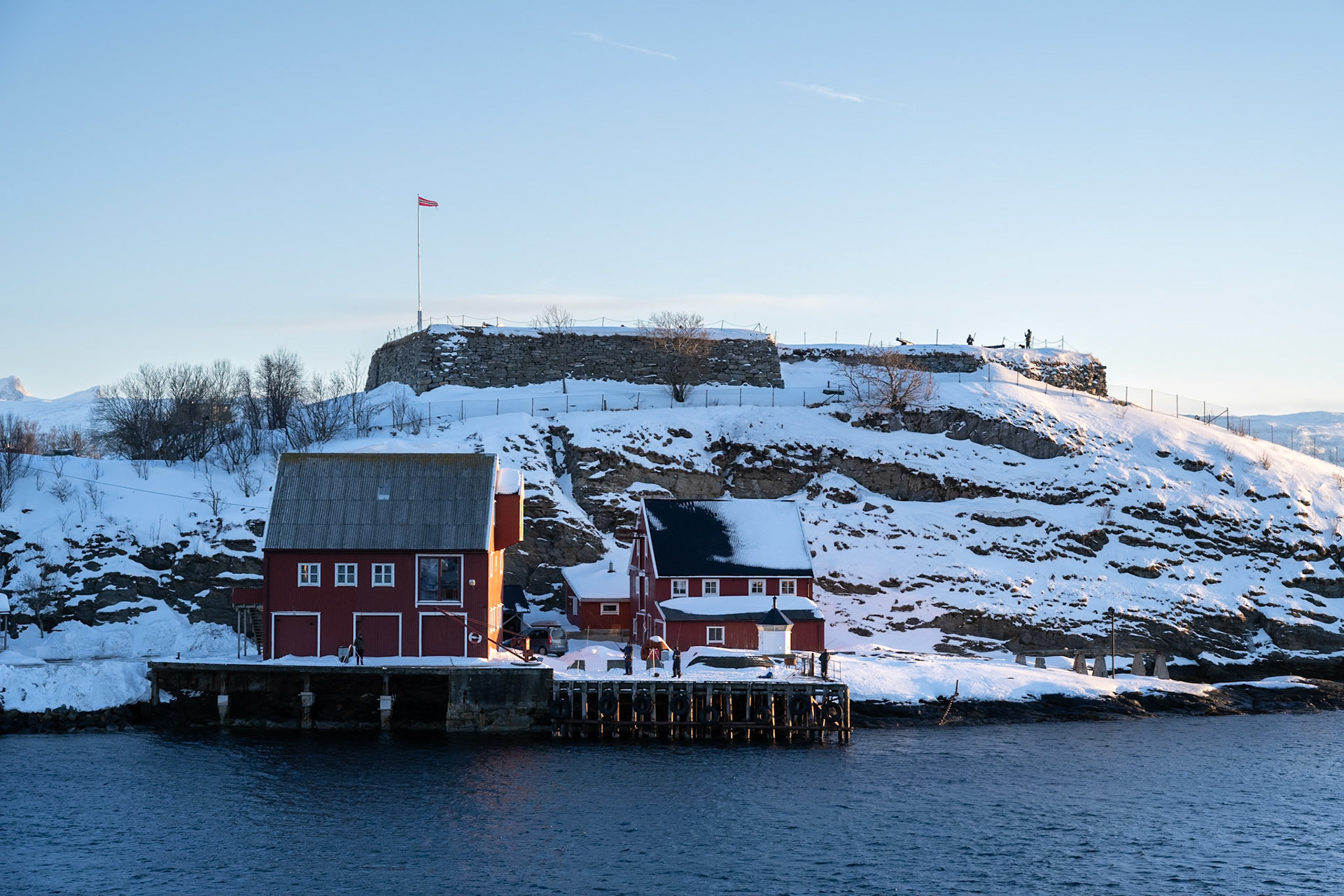 Red buildings and the fort, Bodø