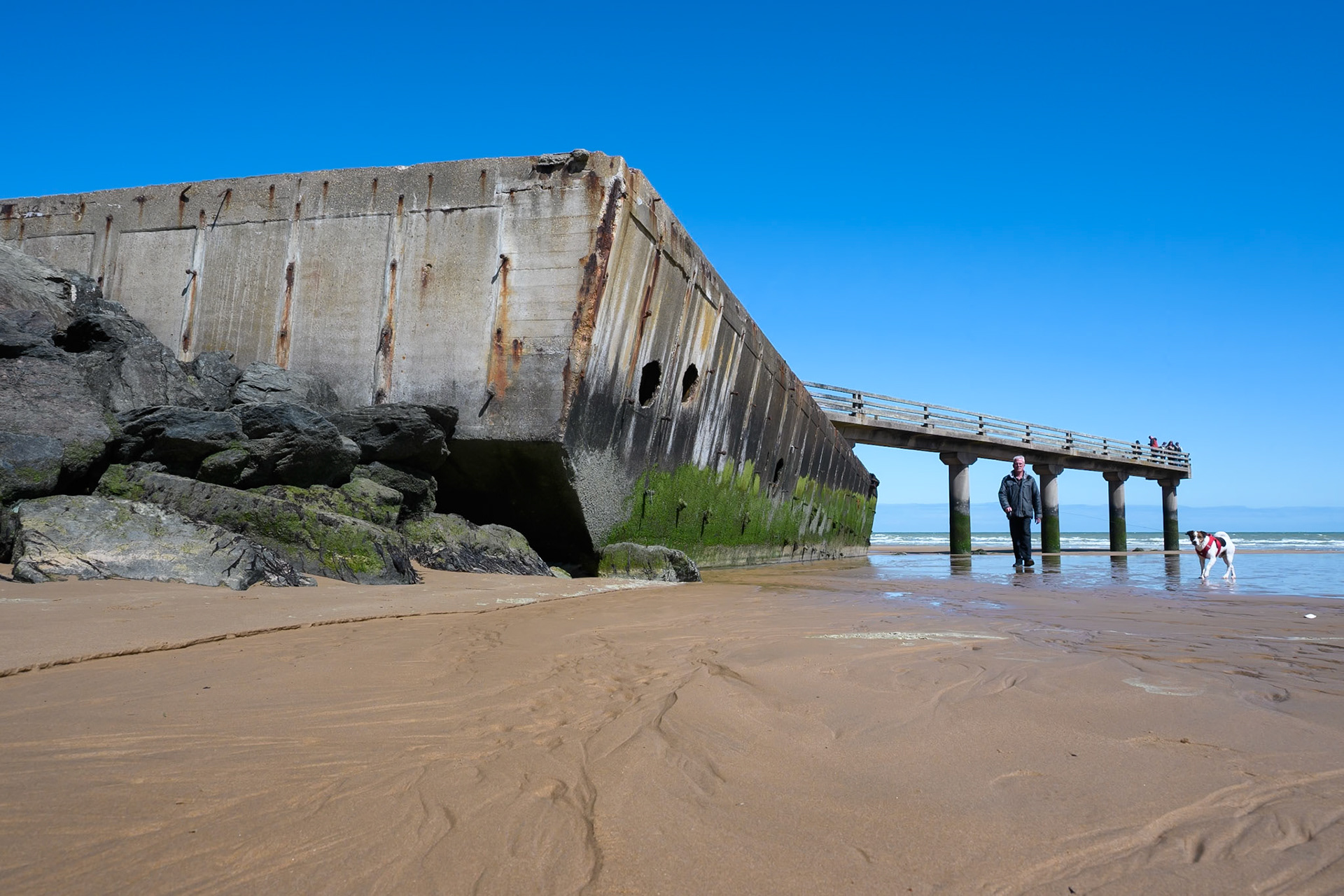 Mulberry harbour pier head (spud) at Vierville-sur-mer