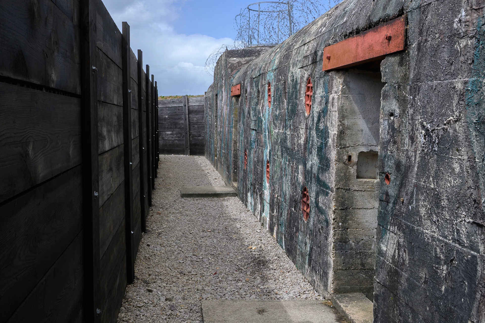 Trench and bunker at the Crisbecq Battery
