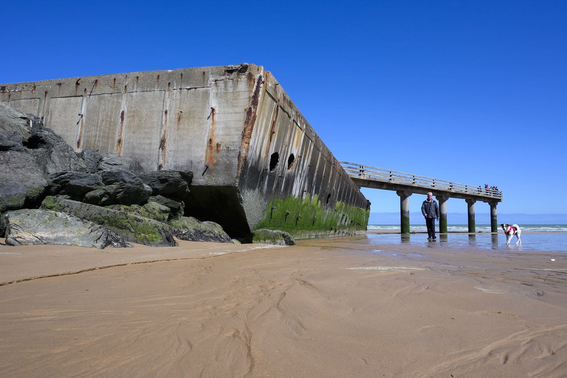 Mulberry harbour pier head (spud) at Vierville-sur-mer