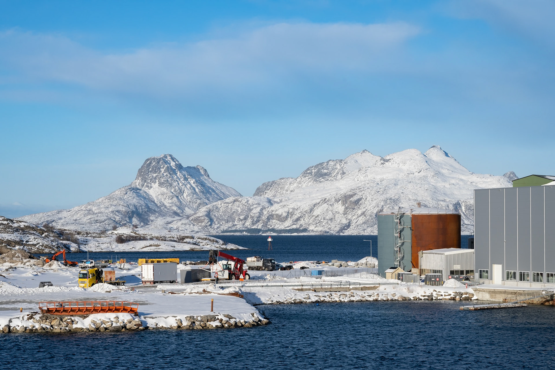 Industrial buildings coming into Bodø
