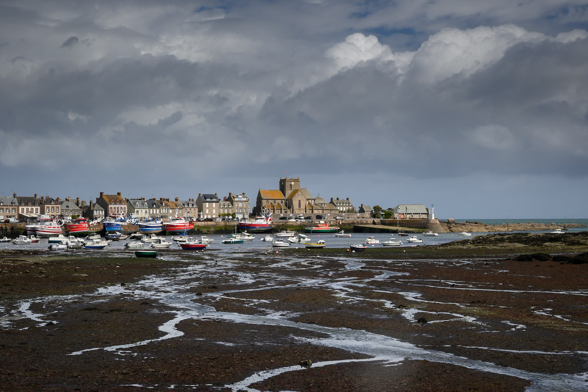 Looking across to the church, Barfleur