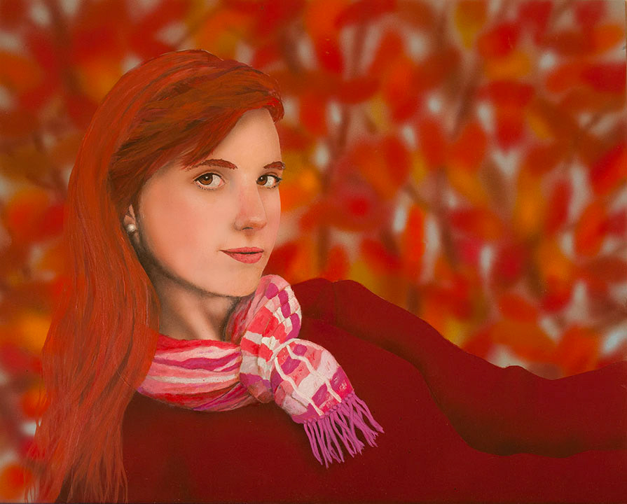 "Aulia" Acrylic and Oil on 18x24 panel