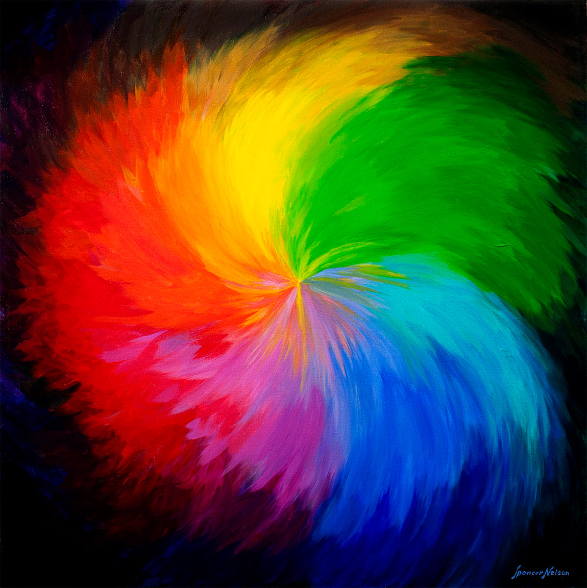 "Colors in Motion" Acrylic/Oil 36" sq. SOLD