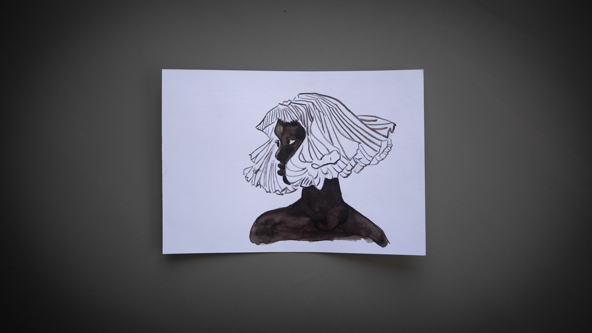 material used: black bister - pencil/brush