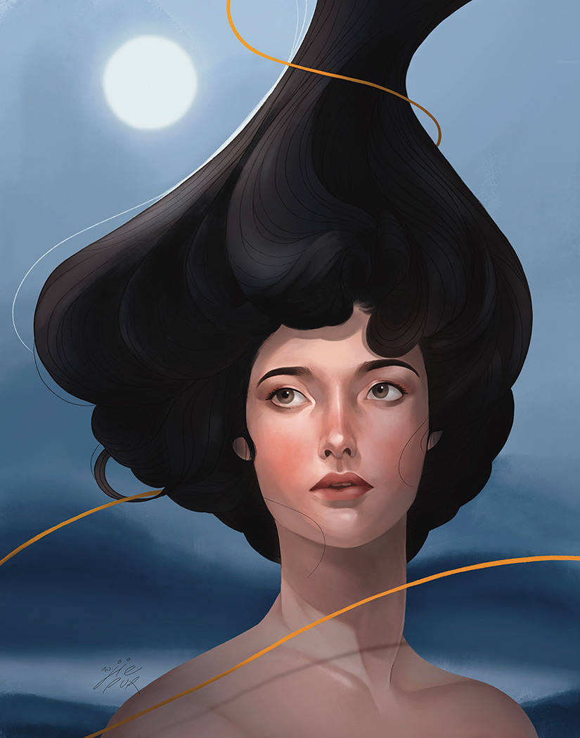 La Moon, digital drawing, 2021
