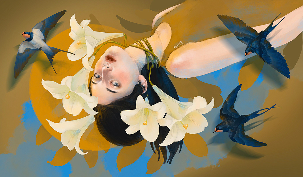Lily Girl, digital drawing, 2021