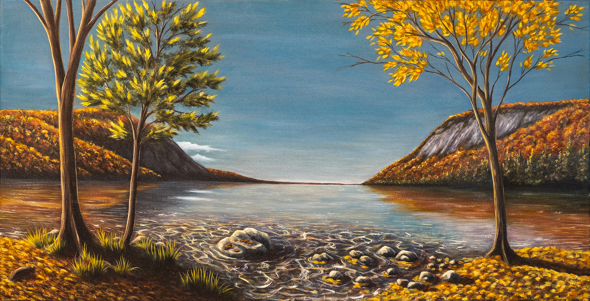 Lake Willoughby 30"x15"x1.5" Acrylic $975