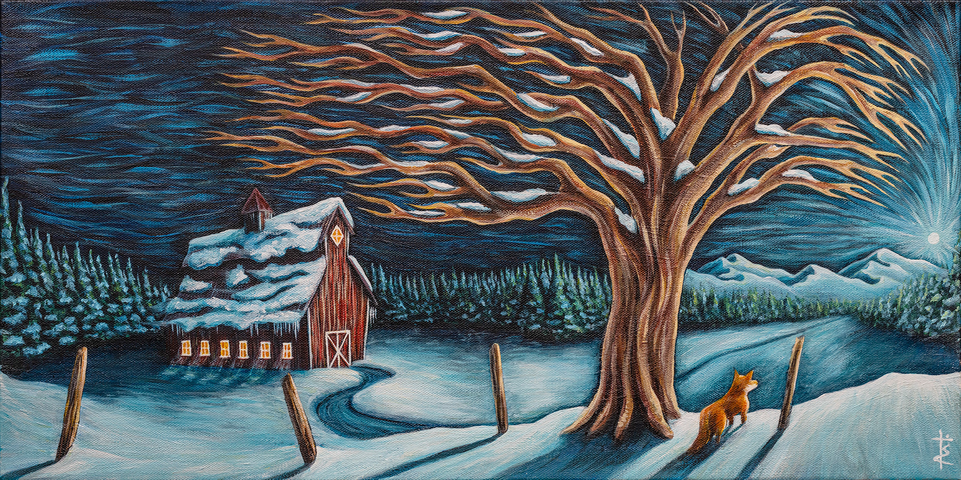 "Winter Wander" 24"x12"x1.5" Acrylic $925