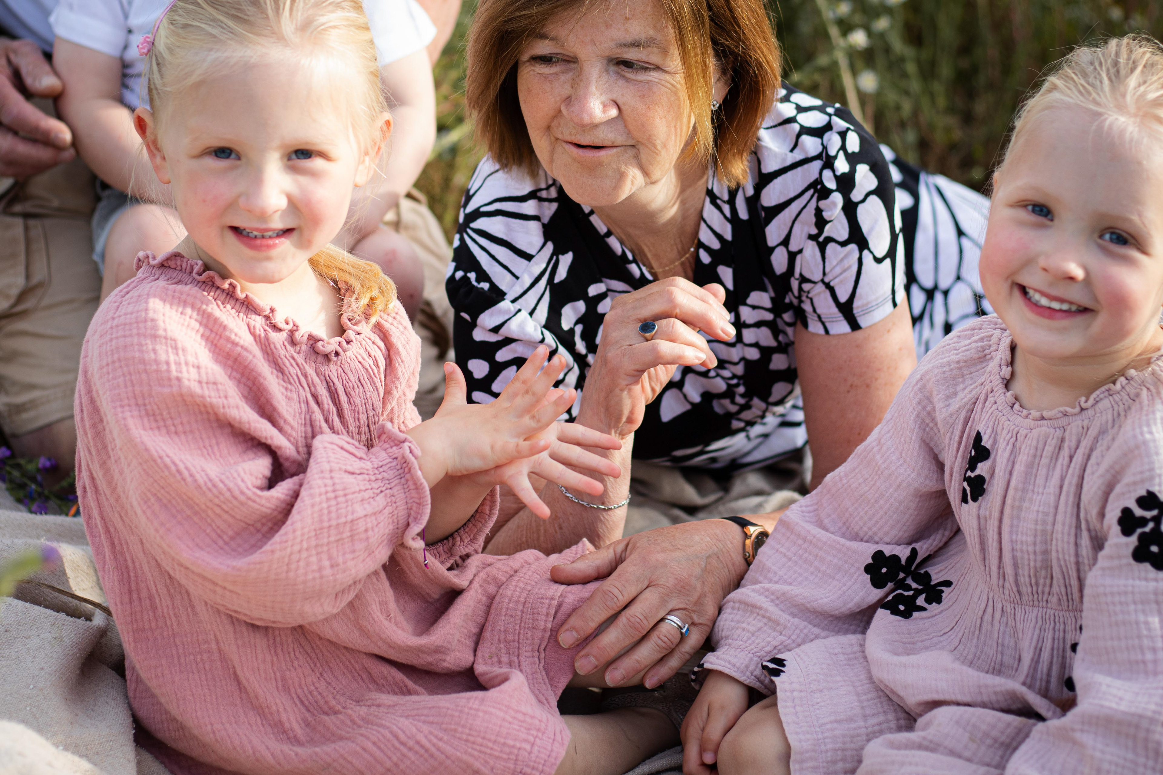 With Grandma...