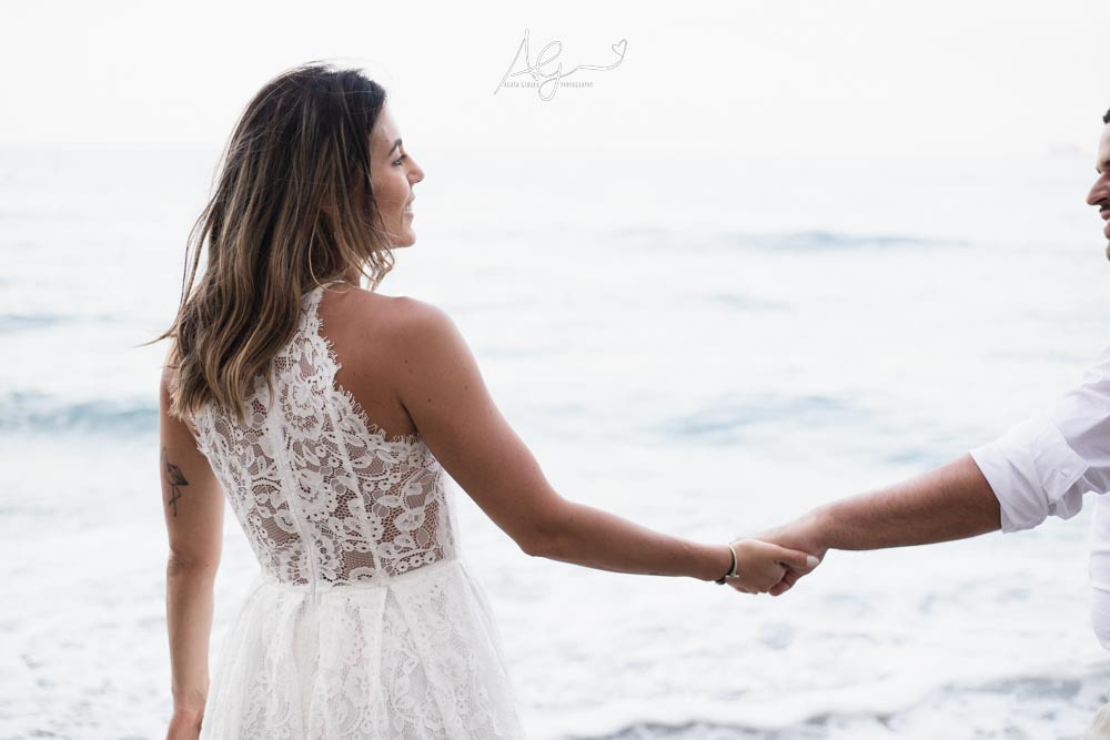 Camila & Vitor - wedding photoshoot in Catalan Bay, Gibraltar