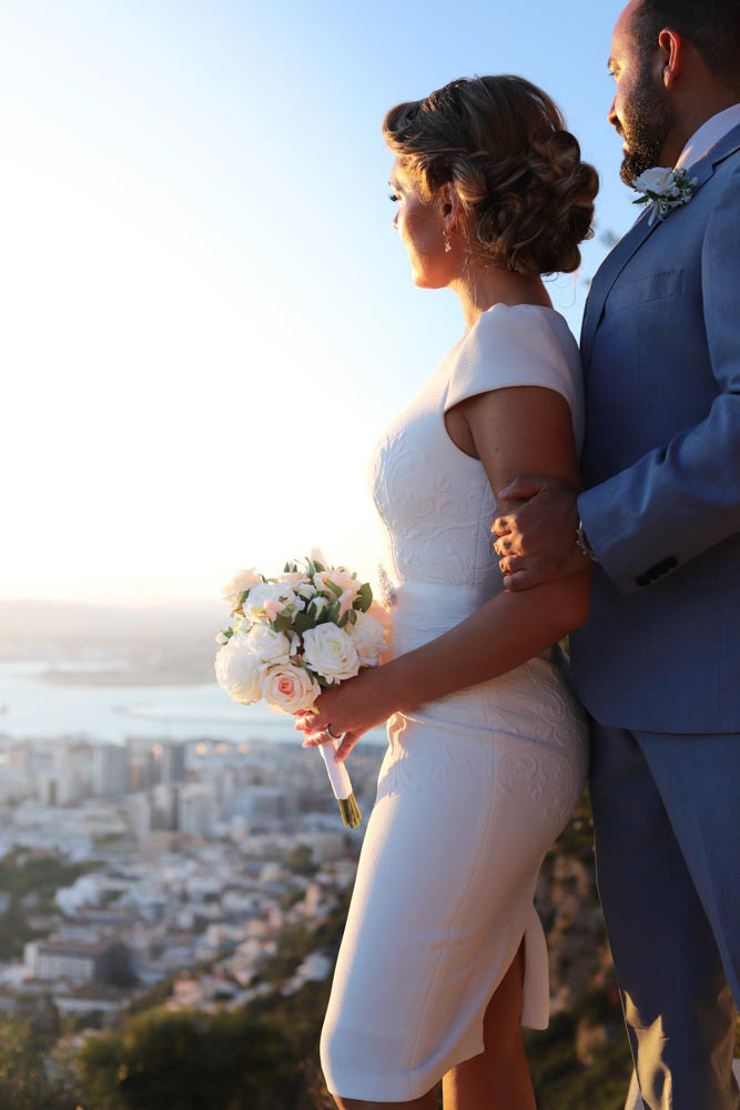 Golden hour wedding - Top of The Rock, Gibraltar