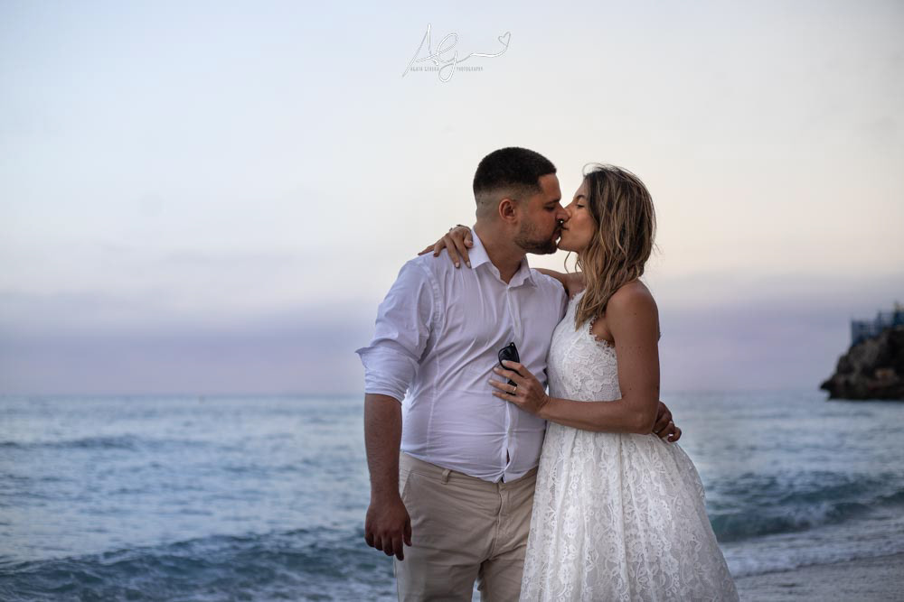 Camila & Vitor - wedding photoshoot in Catalan Bay, Gibraltar