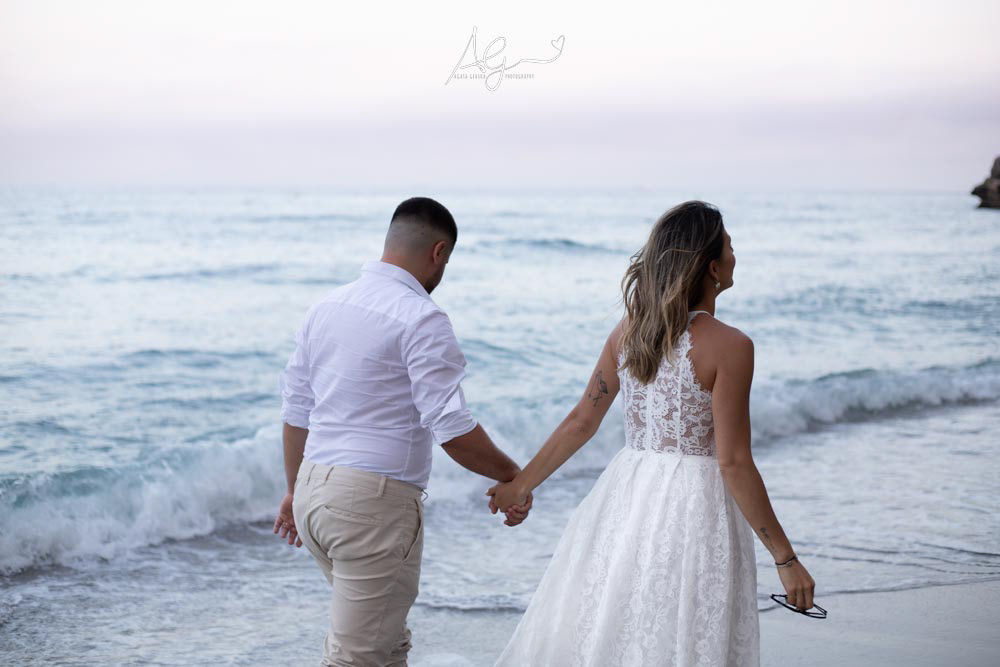 Camila & Vitor - wedding photoshoot in Catalan Bay, Gibraltar