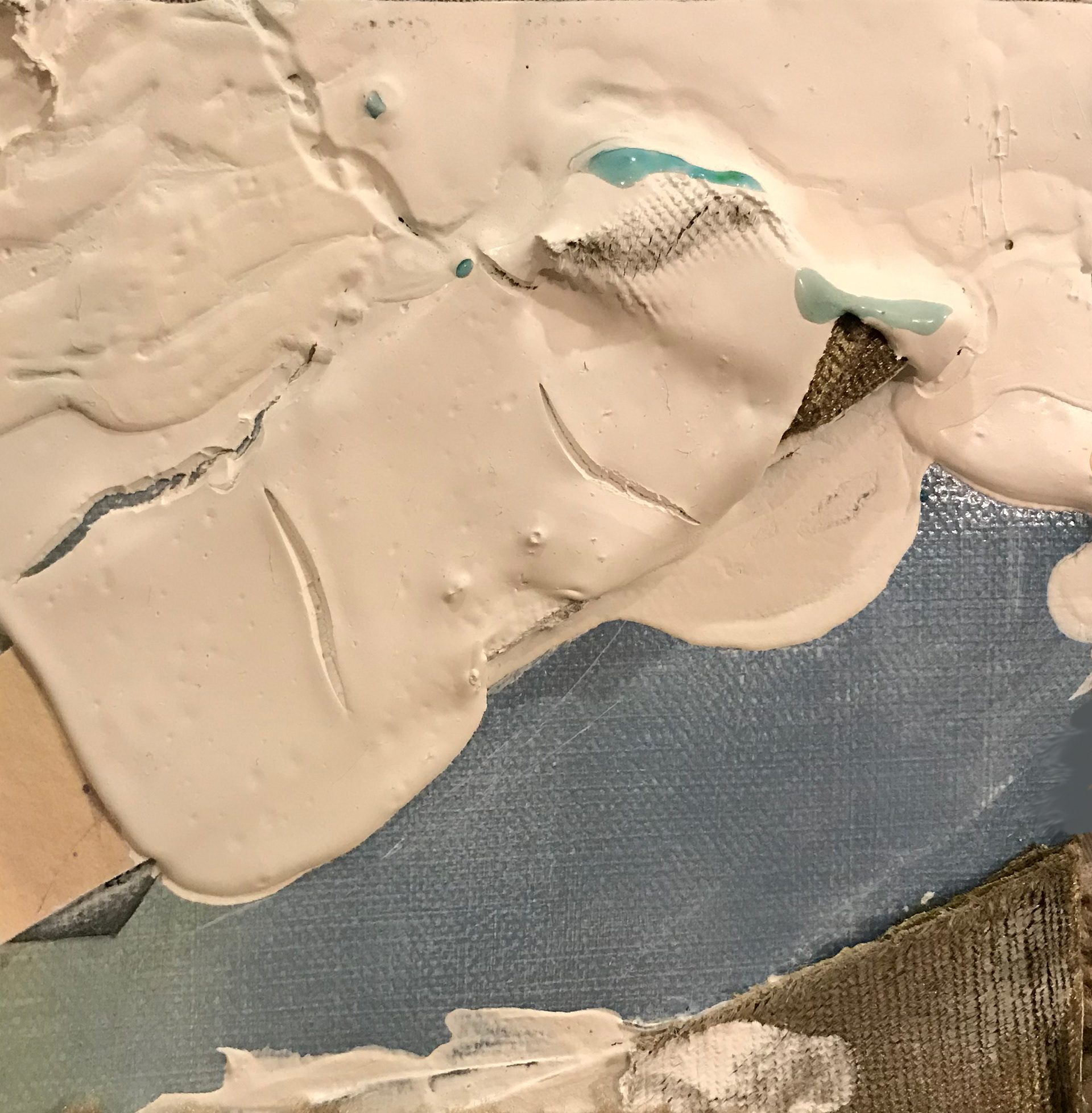 I Recognize you (17), mixed media, 5" x 5", 2020