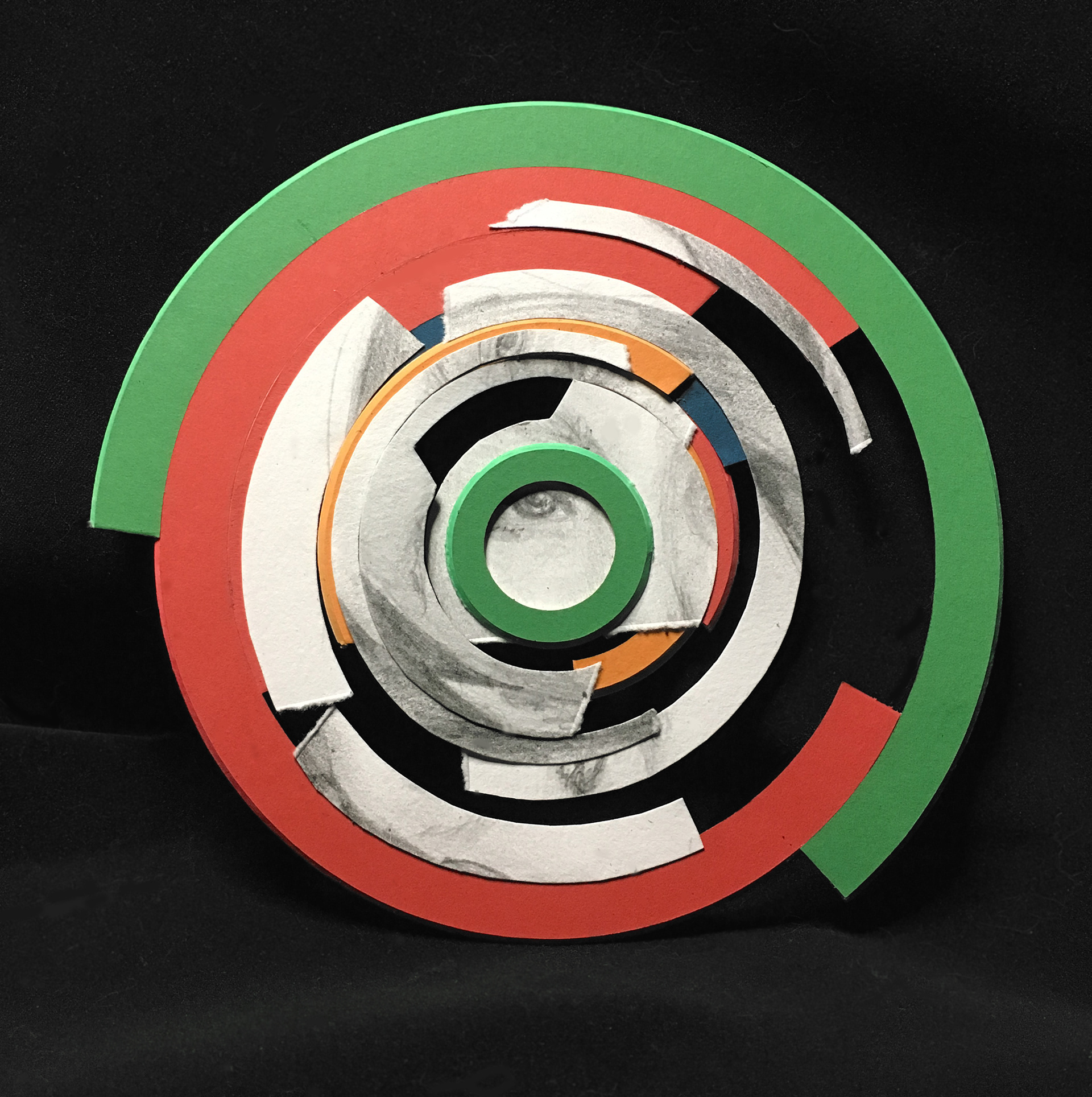 Measurement #1, graphite and matboard, 6"x6"