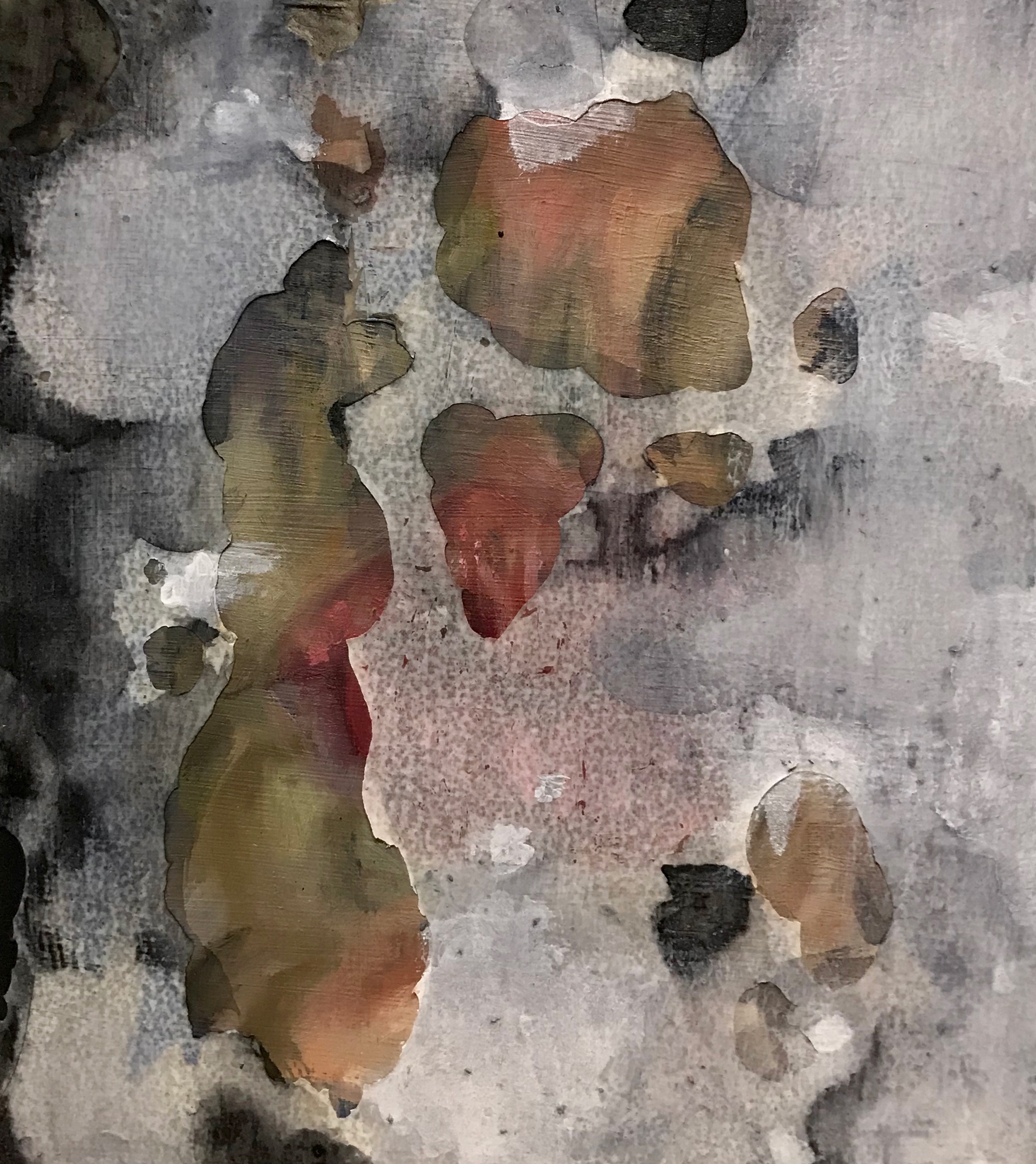 First Impression 6, mixed media, 5" x 7", 2020.