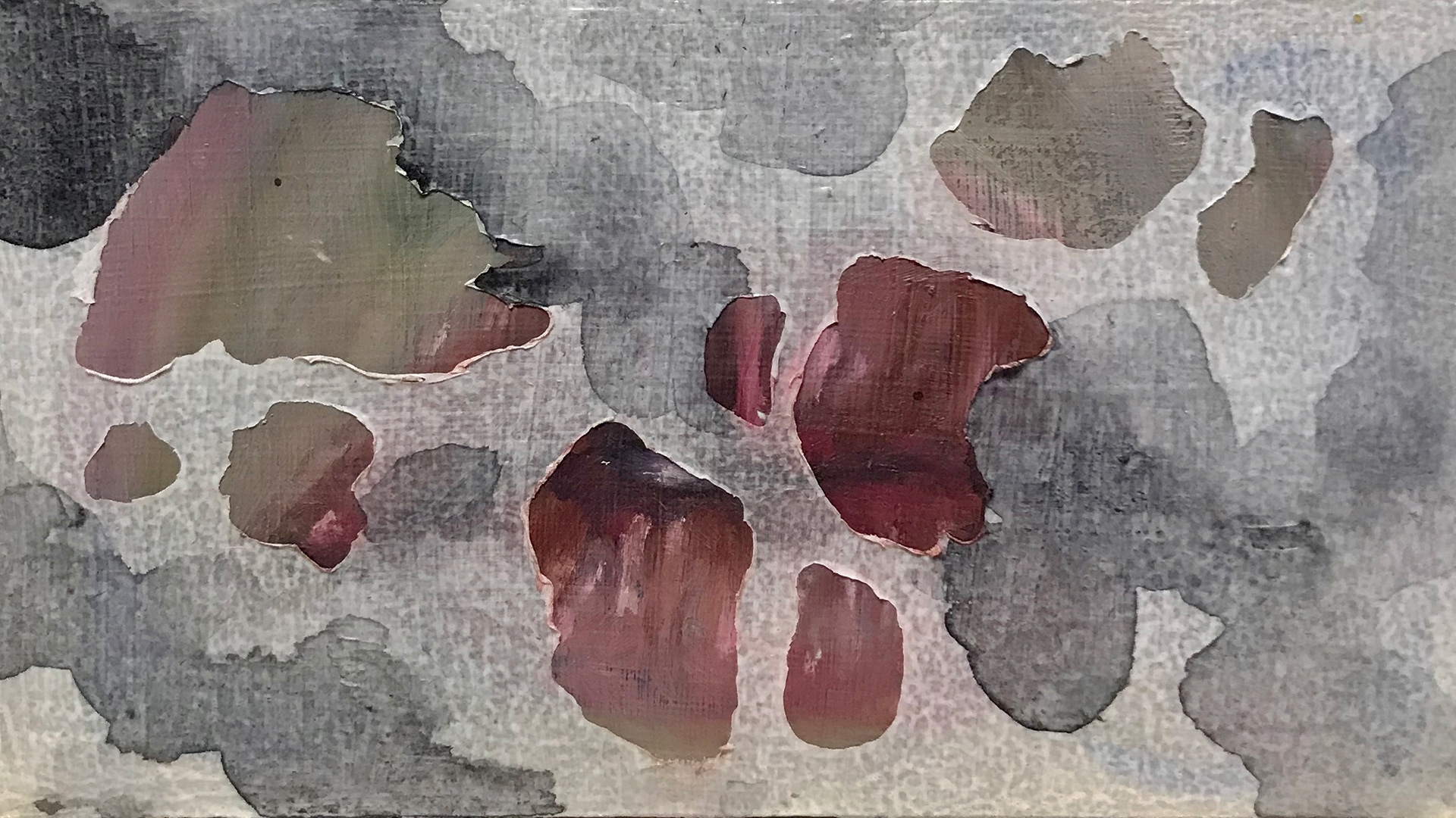 First Impressions 2, mixed media, 5" x 3", 2020.