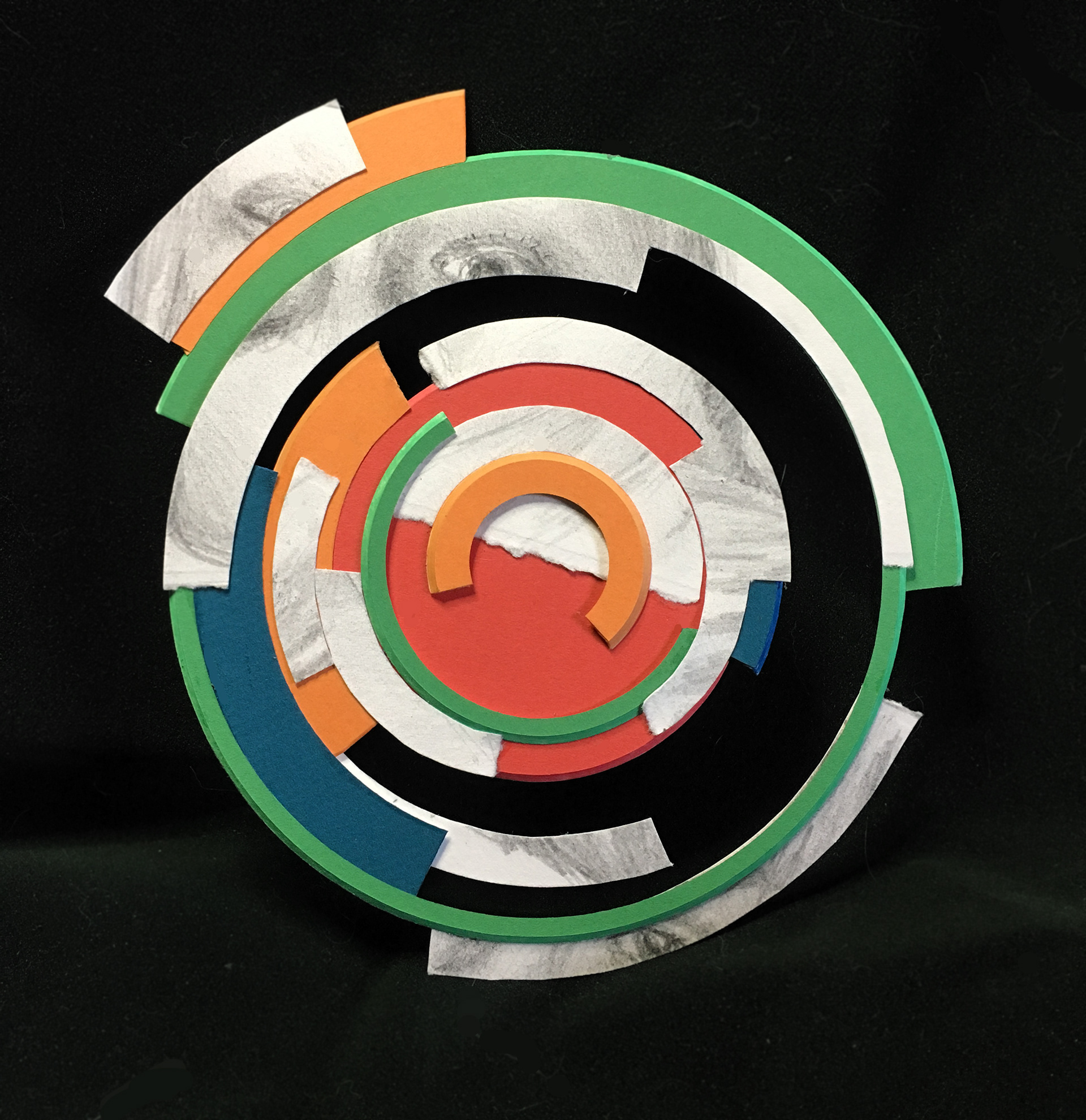 Measurement #2, graphite and matboard, 6"x6"