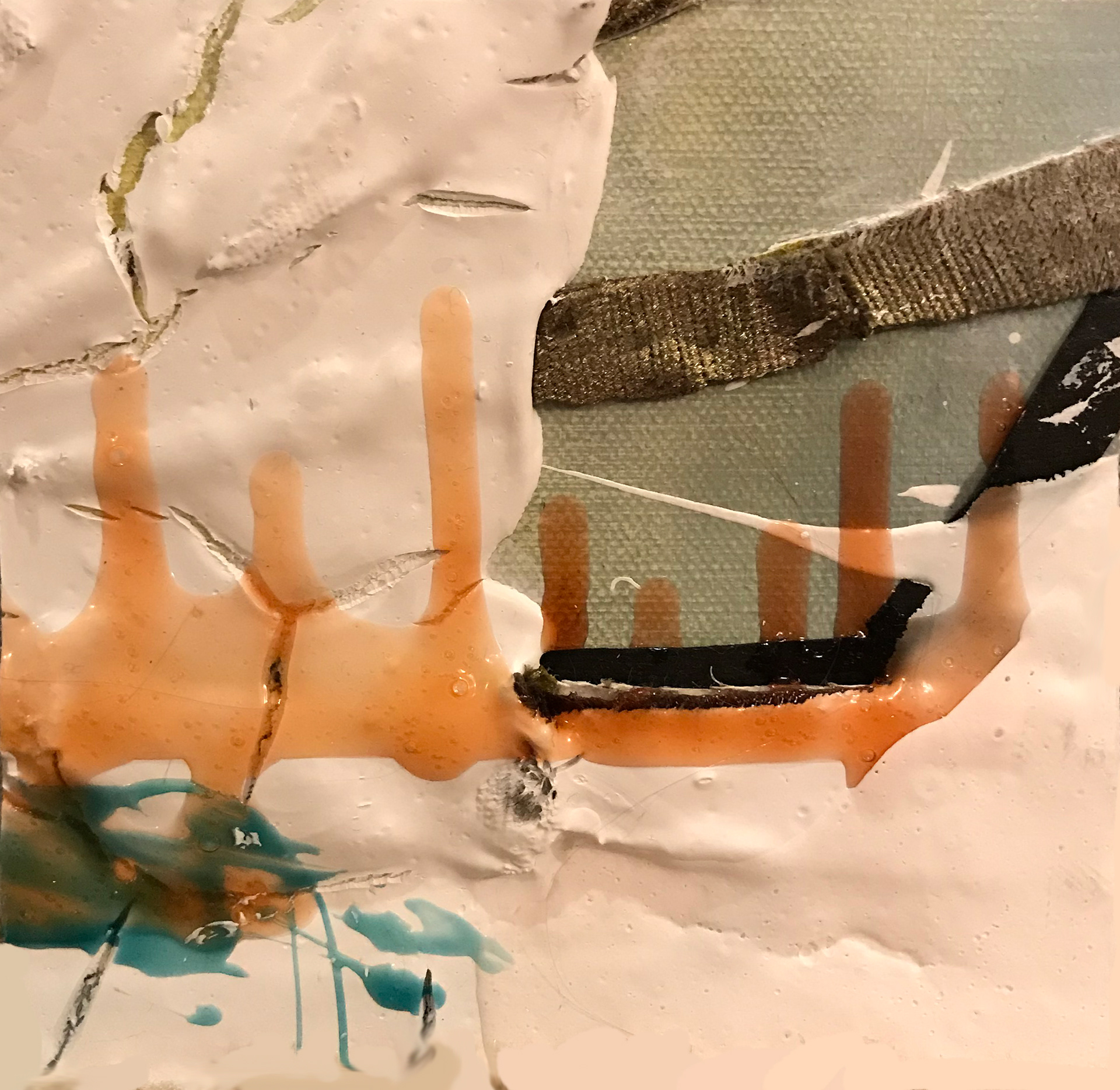 I Recognize you (2), mixed media, 5" x 5", 2020
