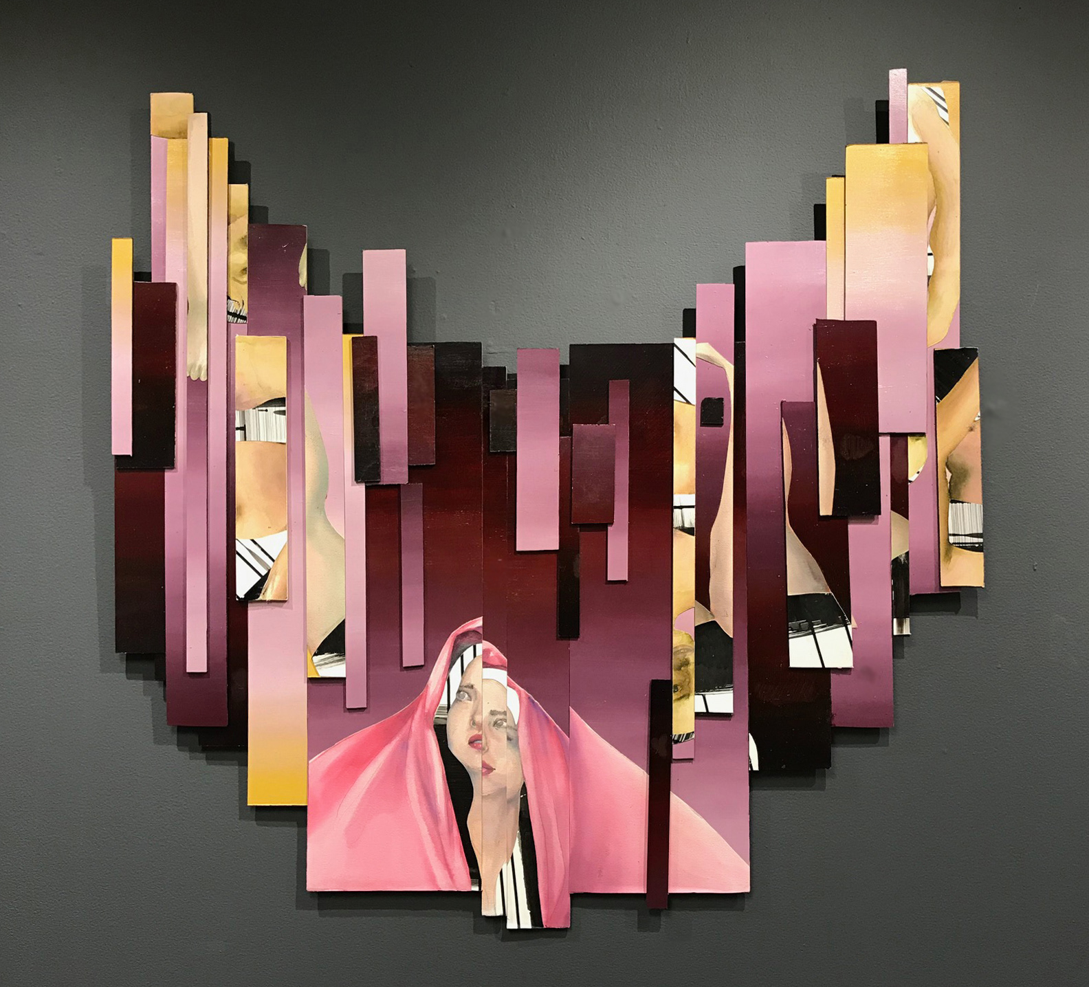 Pink Lagunas, watercolor, oil, ink, 30"x40"