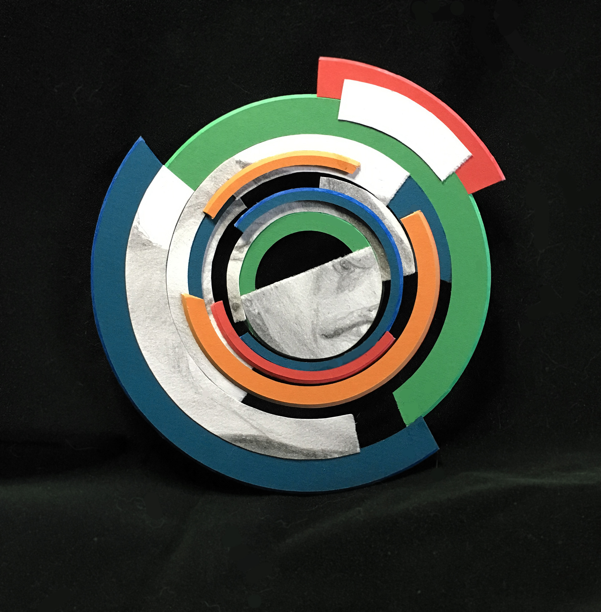 Measurement #5, graphite and matboard, 6"x6"