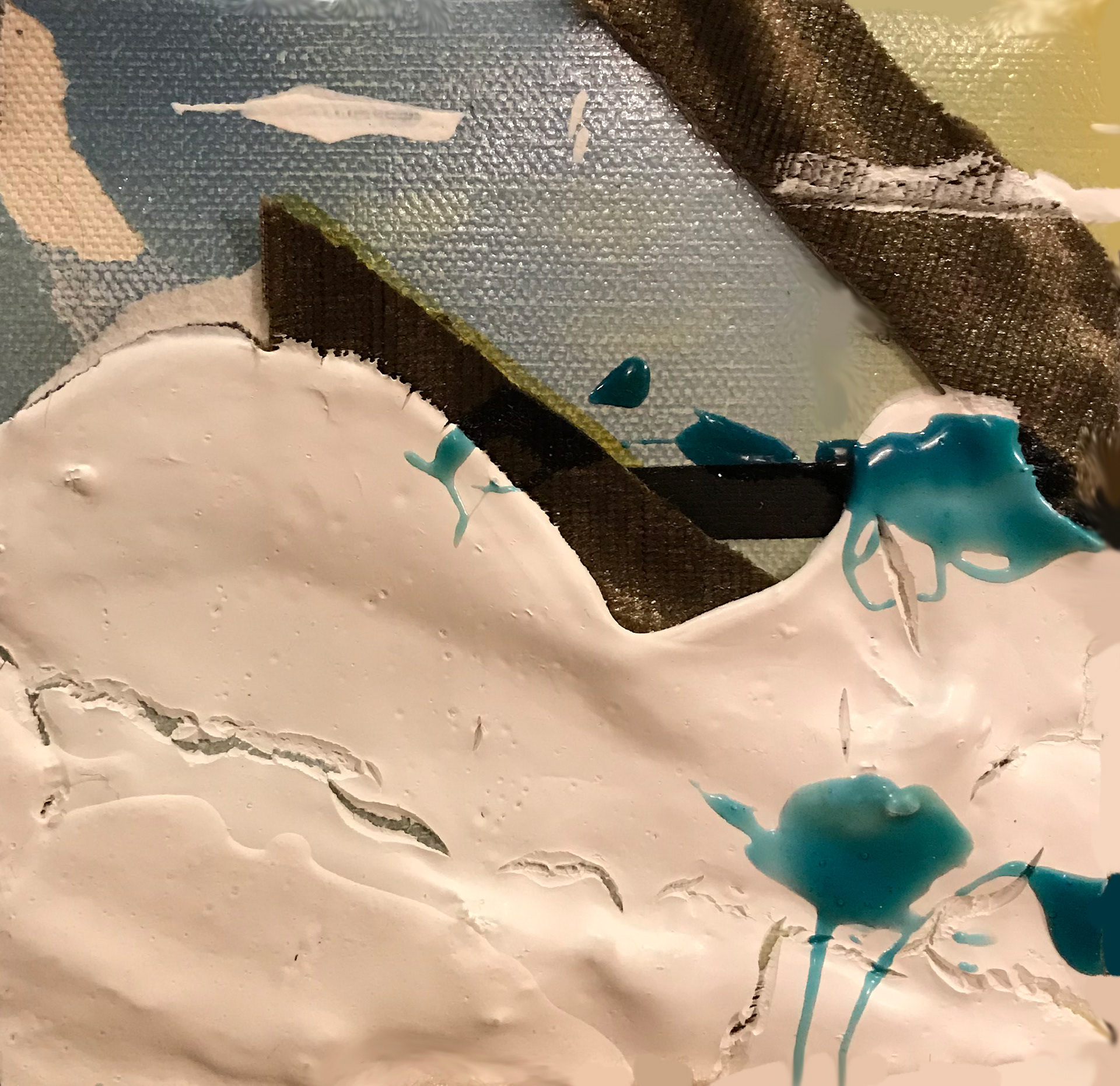 I Recognize you (6), mixed media, 5" x 5", 2020