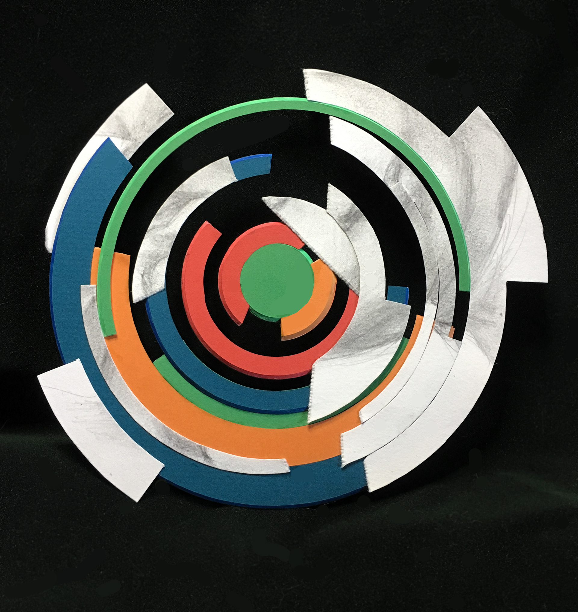 Measurement #6, graphite and matboard, 6"x6"