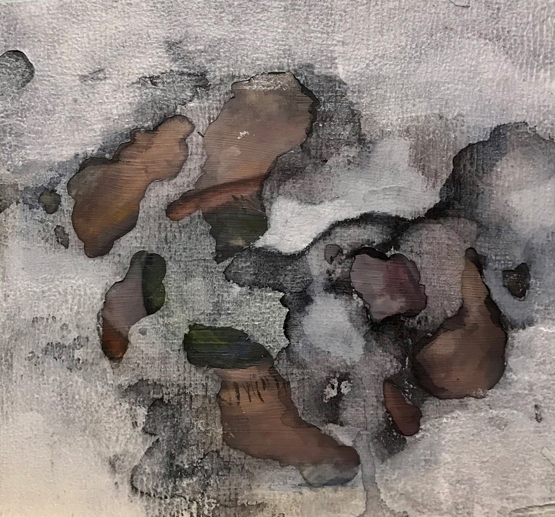 First Impression 5, mixed media, 6" x 5", 2020.