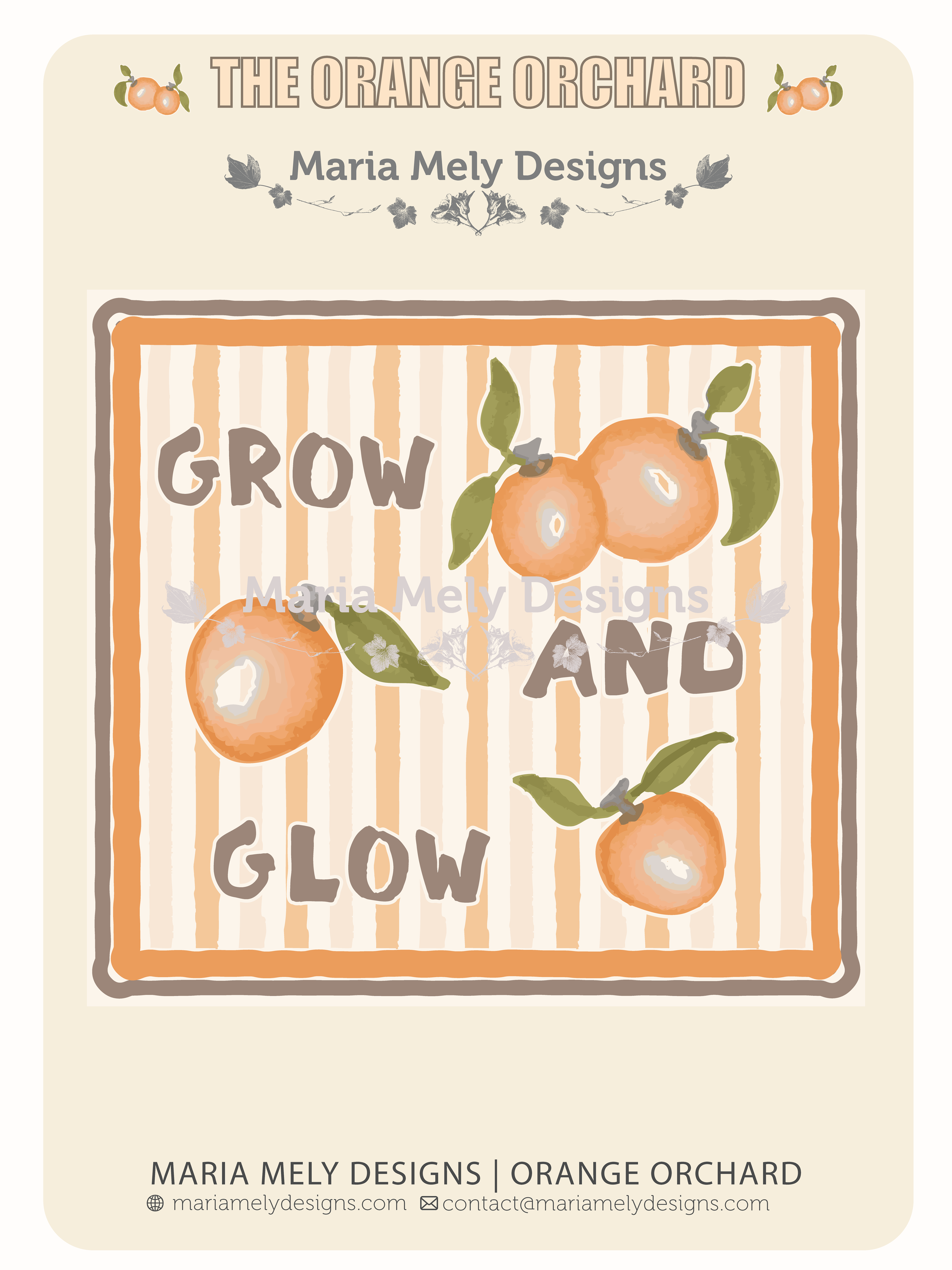 The Orange Orchard - Grow And Glow Illustration