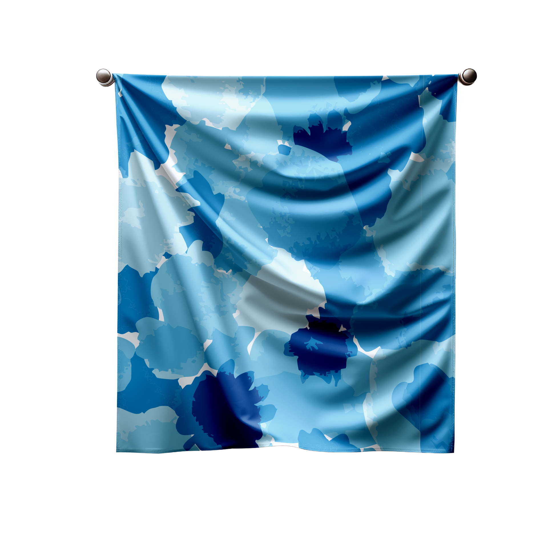 Floral Strokes - Blue Scarf