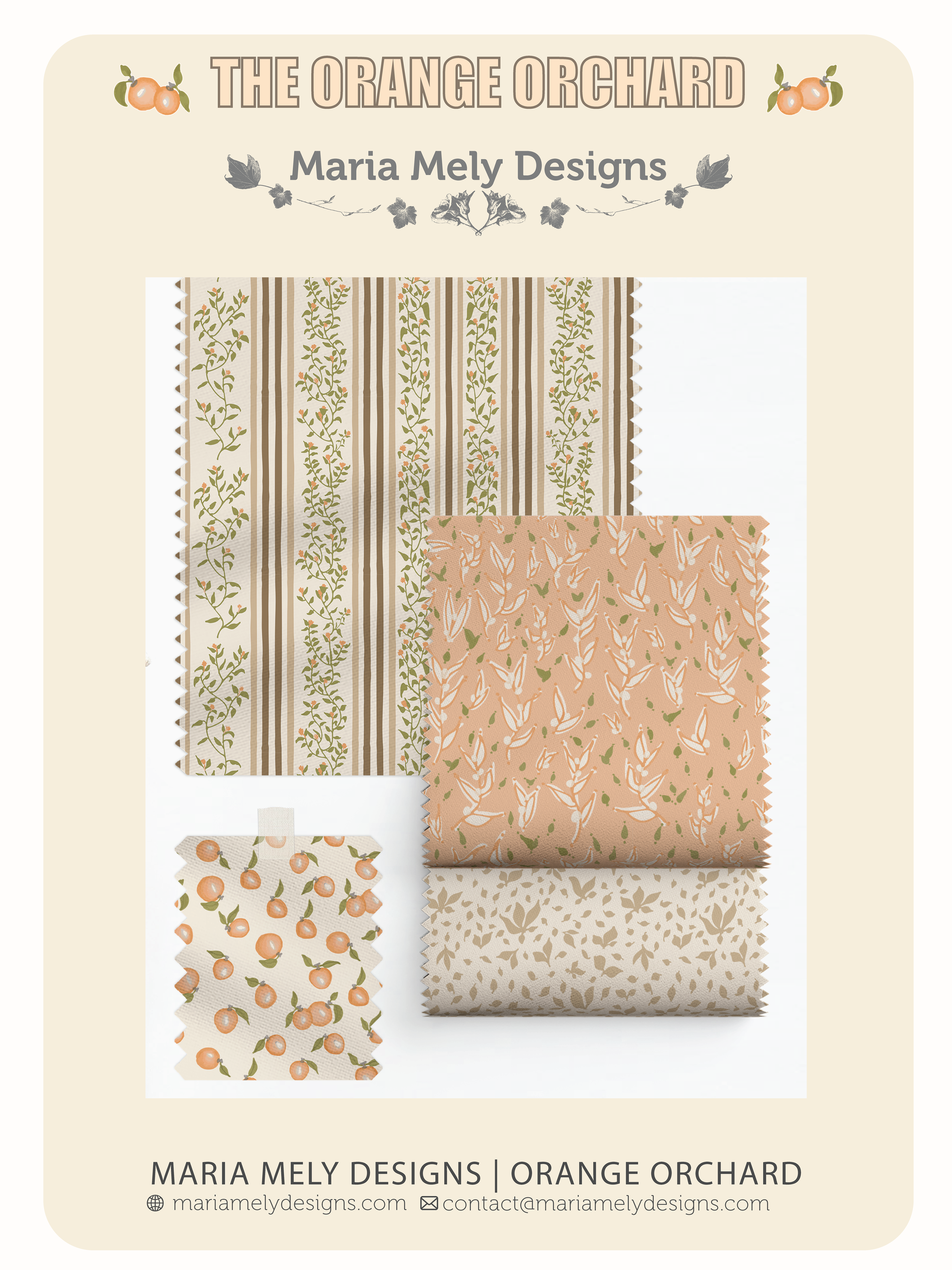 The Orange Orchard - Fabric Samples