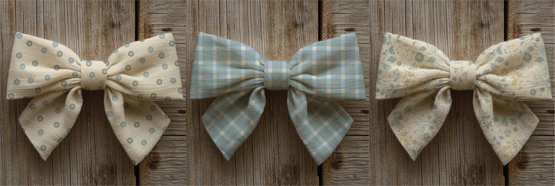 Cozy Fields - Bows in blue