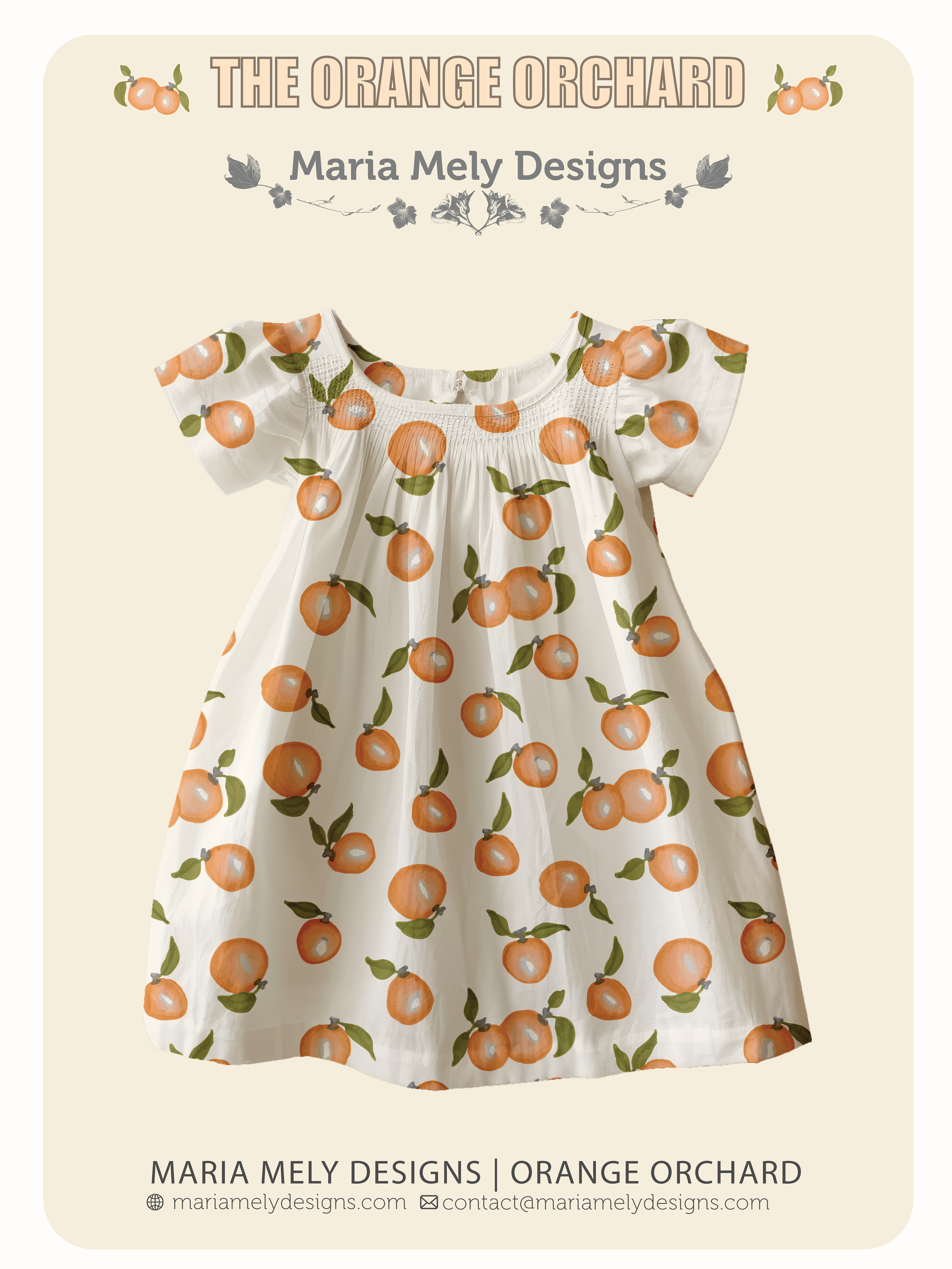 The Orange Orchard - Oranges Girl Dress