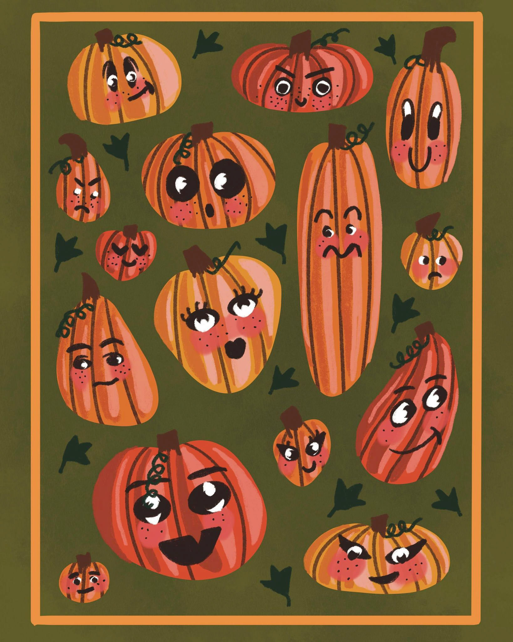 Pumpkin Patch, Procreate, 2020