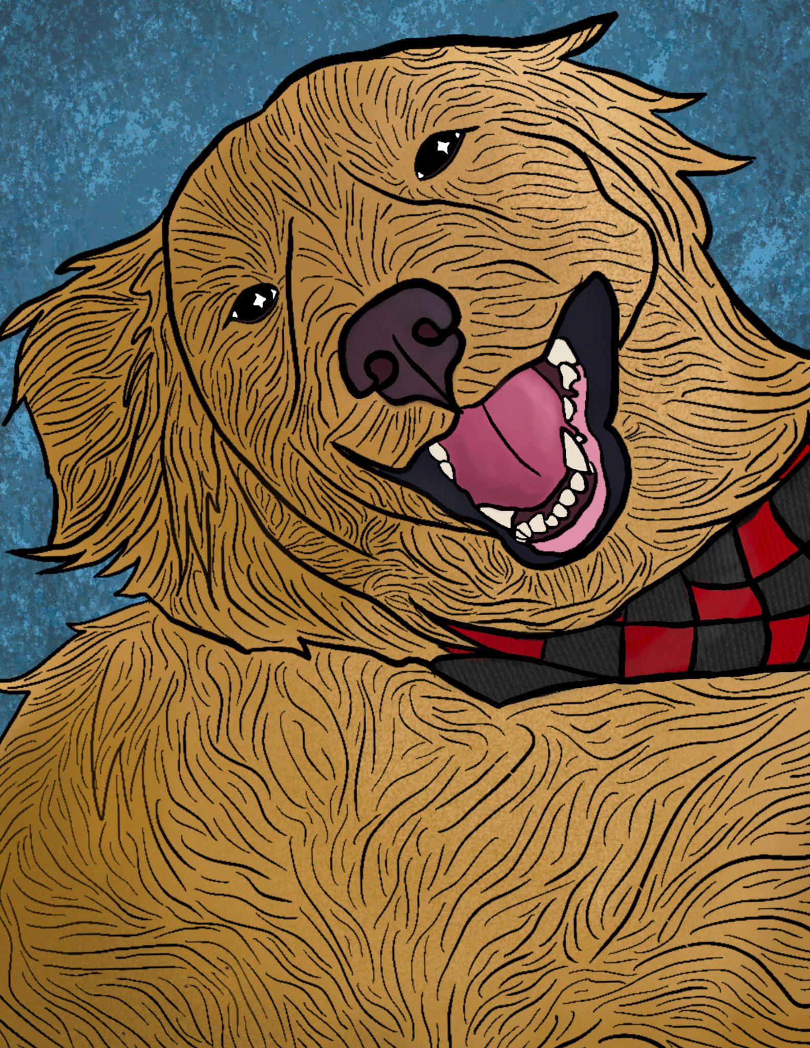Paisley, commission using procreate, 2020